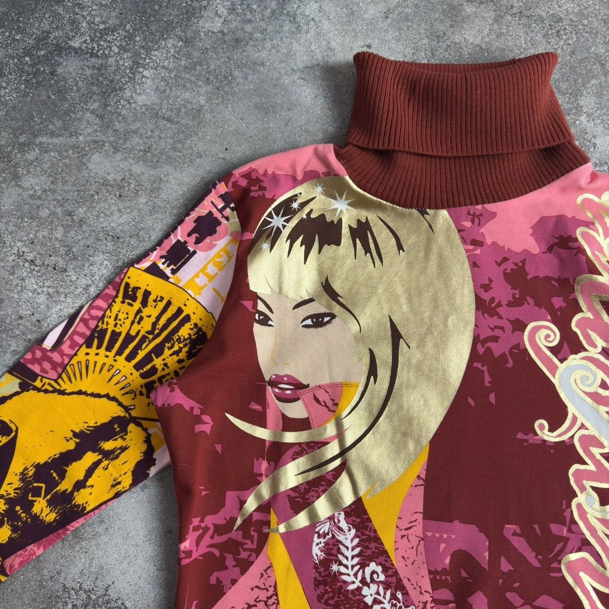 Custo Barcelona × Japanese Brand Custo Barcelona Long Sleeve Top (Jean Paul Gaultier style) Size M / US 6-8 / IT 42-44 - 3 Thumbnail