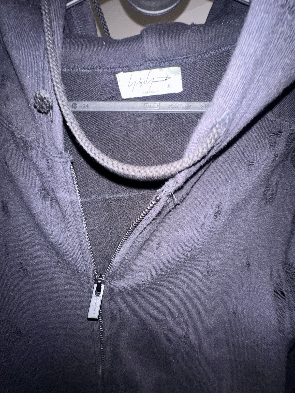 Yohji Yamamoto Yohji Yamamoto Pour Homme distressed long hoodie Size US L / EU 52-54 / 3 - 3 Thumbnail