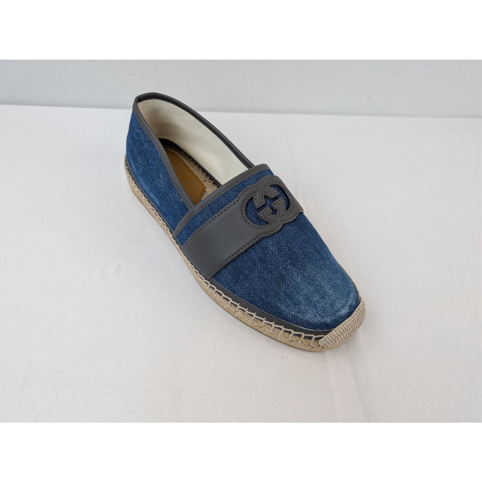 Gucci o1rshd1 espadrilles Tank Denim Softy Loafers Shoe boots Blue Size US 11.5 / EU 44-45 - 3 Thumbnail