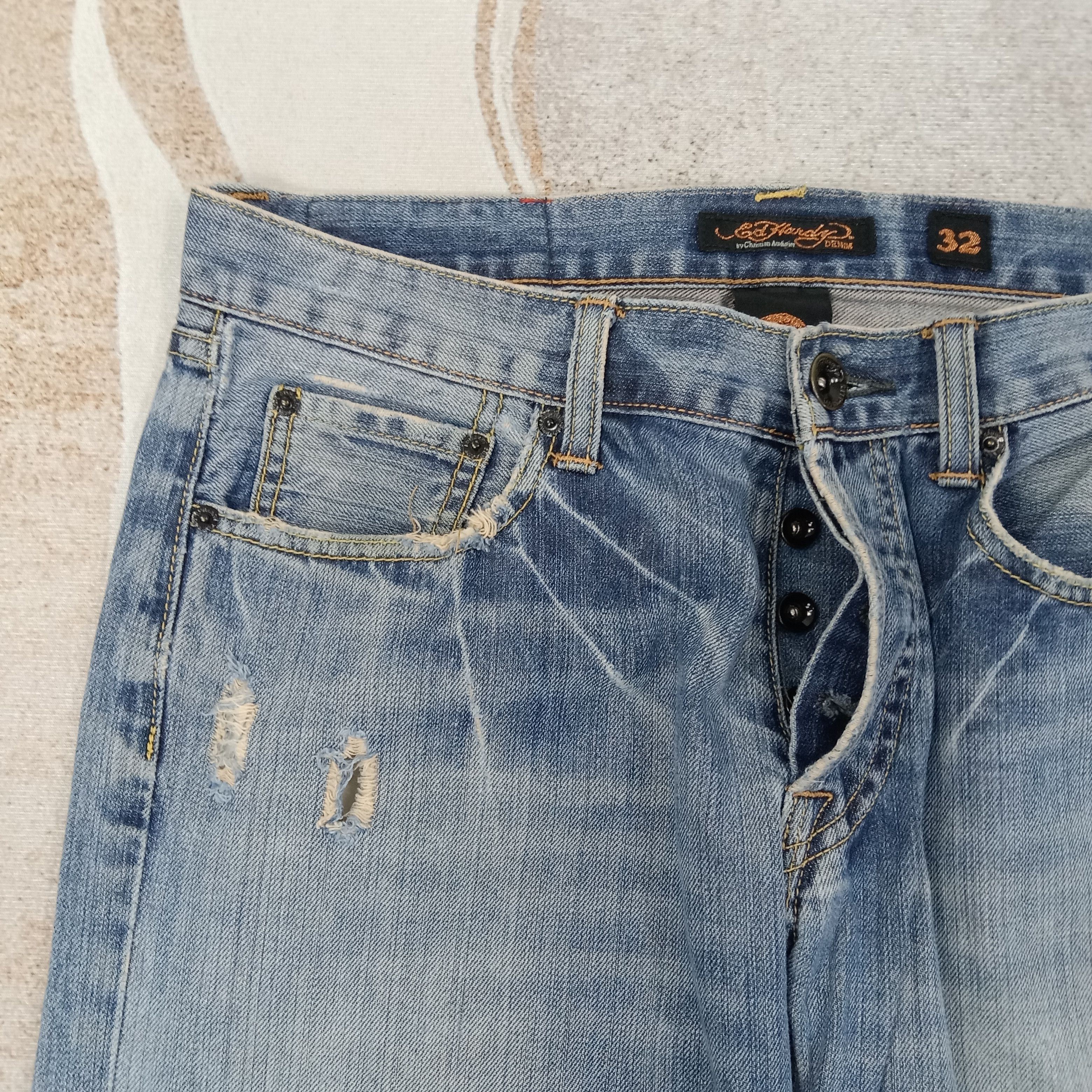 Ed Hardy Ed Hardy by Christian Audiguer Designer Denim Jeans C258N3 Size US 32 / EU 48 - 8 Thumbnail