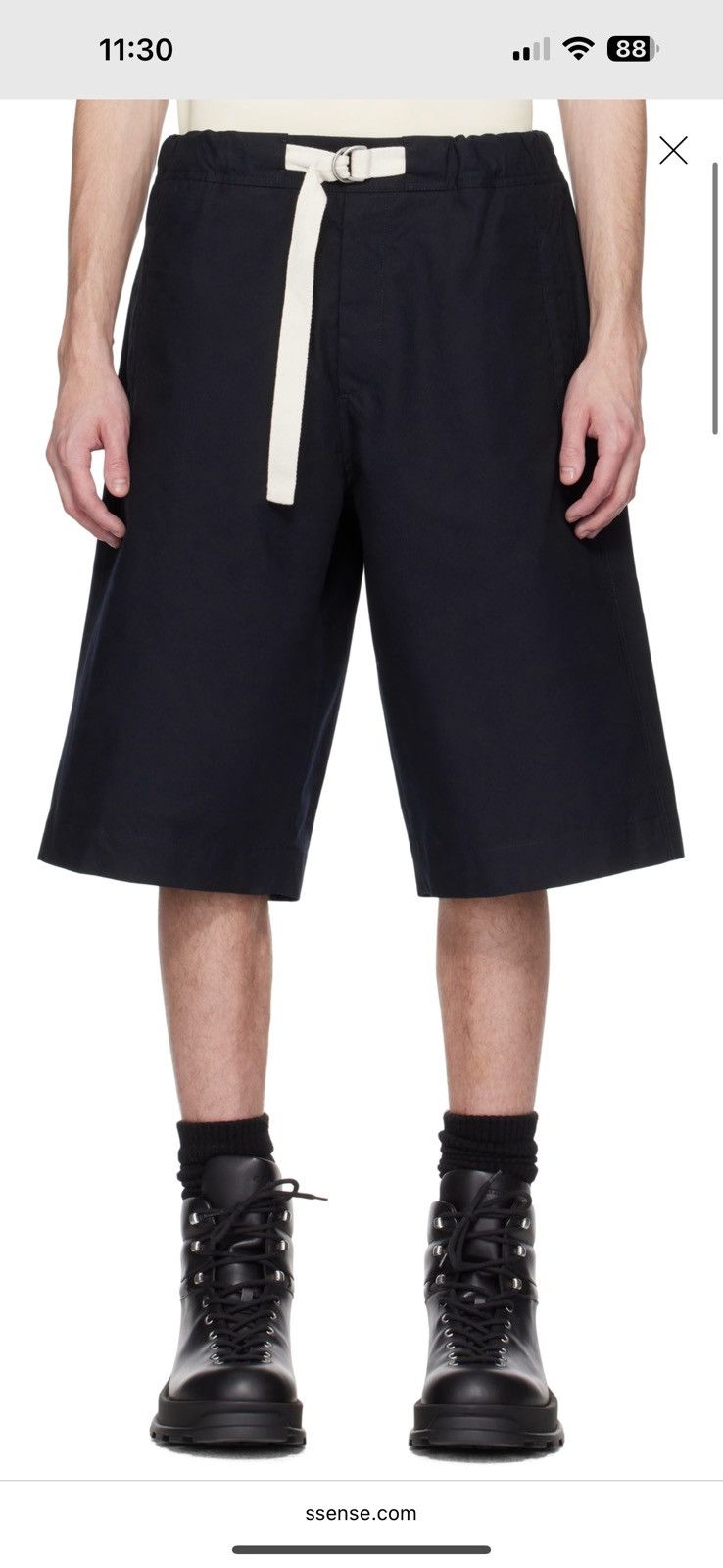 Jil Sander Jil Sander Navy Organic Bermuda Shorts Size US 34 / EU 50 - 1 Thumbnail