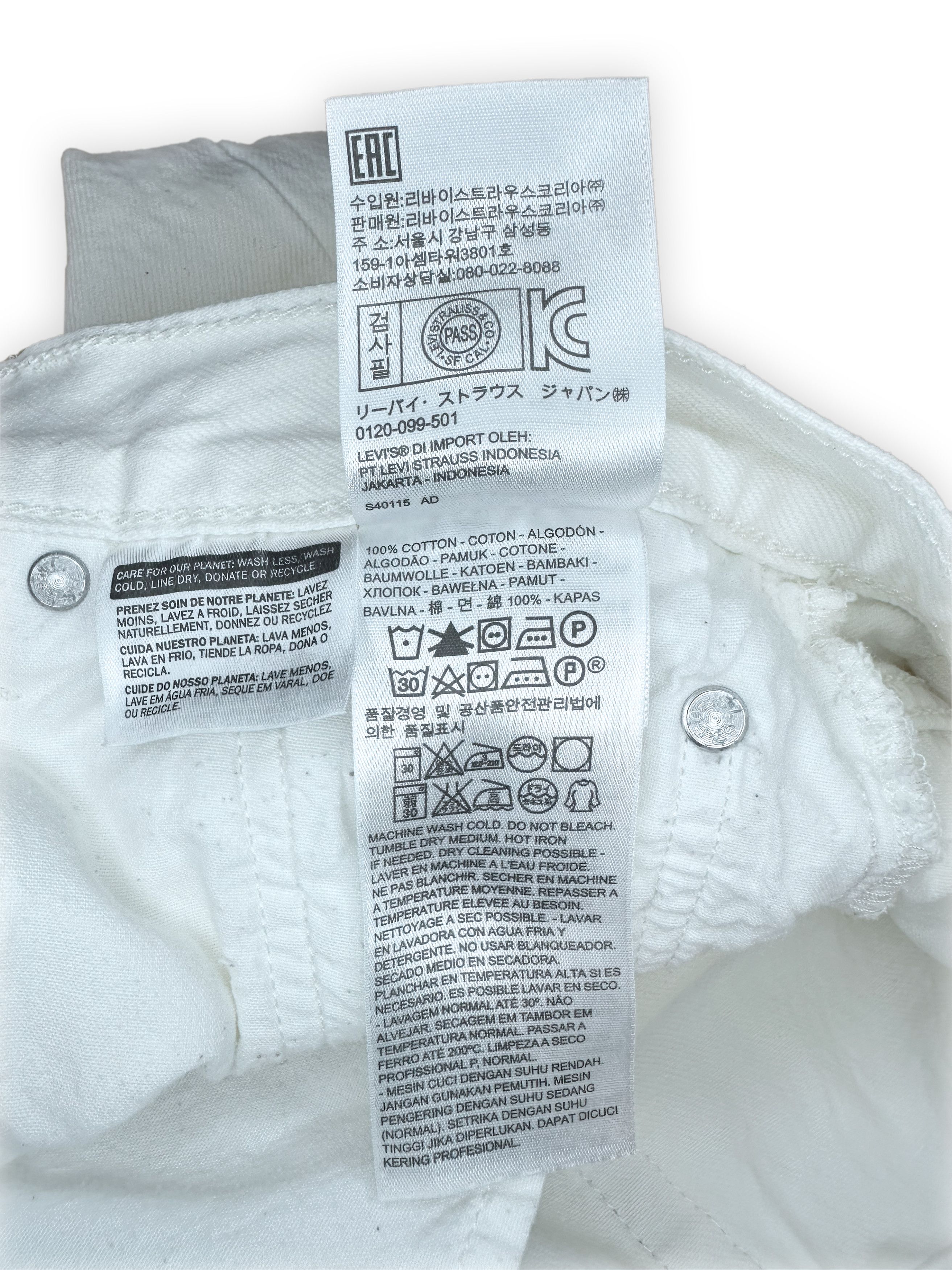 Levi's White Levis Denim Size US 32 / EU 48 - 9 Thumbnail