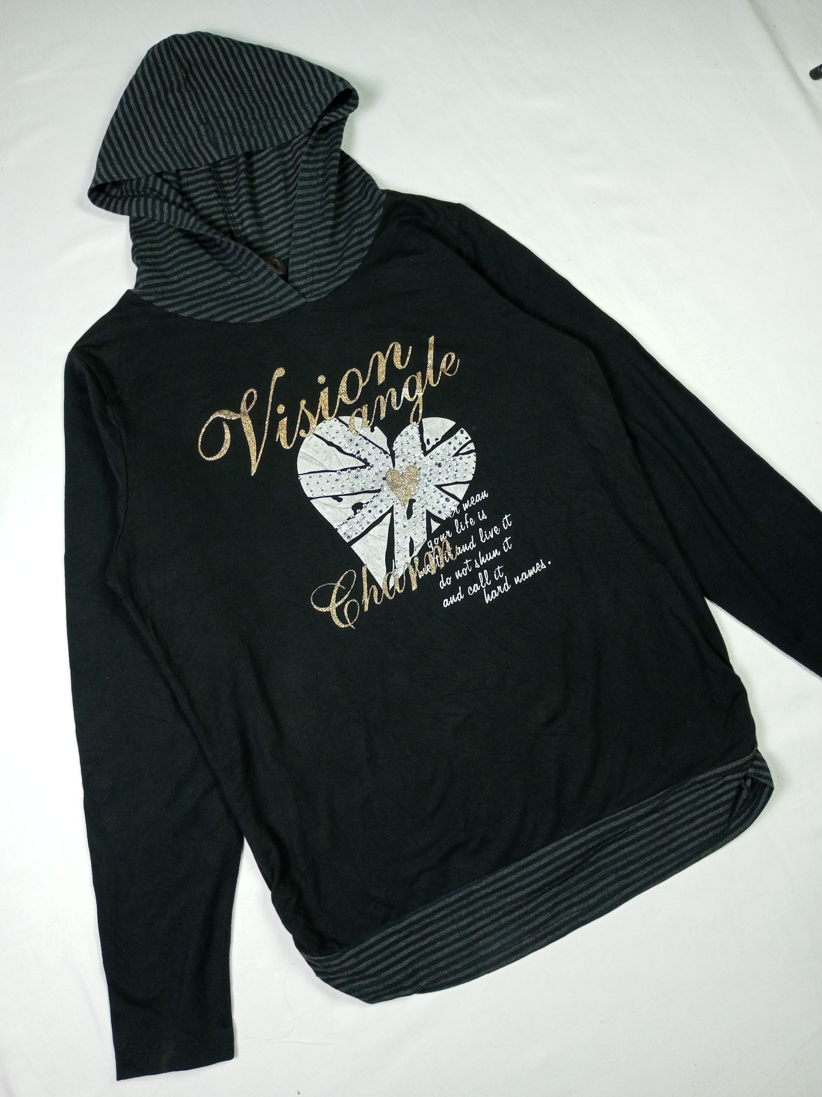 Japanese Brand Japanese brand - Longsleeve Hoodie Poem T Shirt Issey style Size L / US 10 / IT 46 - 3 Thumbnail