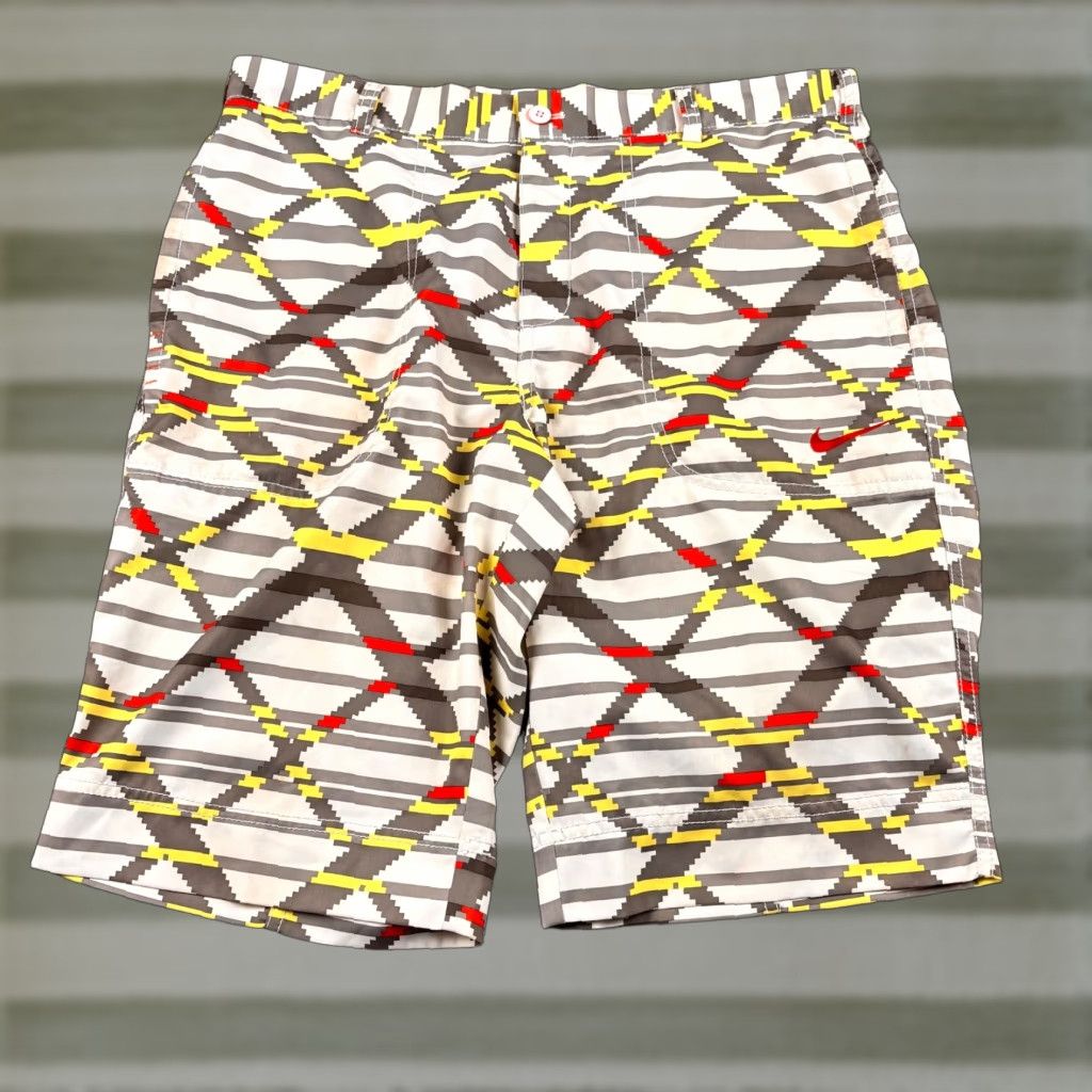 Nike Nike Golf Shorts Mens 34 Chino Stretch Zip Pocket Geometric Print Multicolor 34 (Regular) Mens Size US 34 / EU 50 - 1 Thumbnail