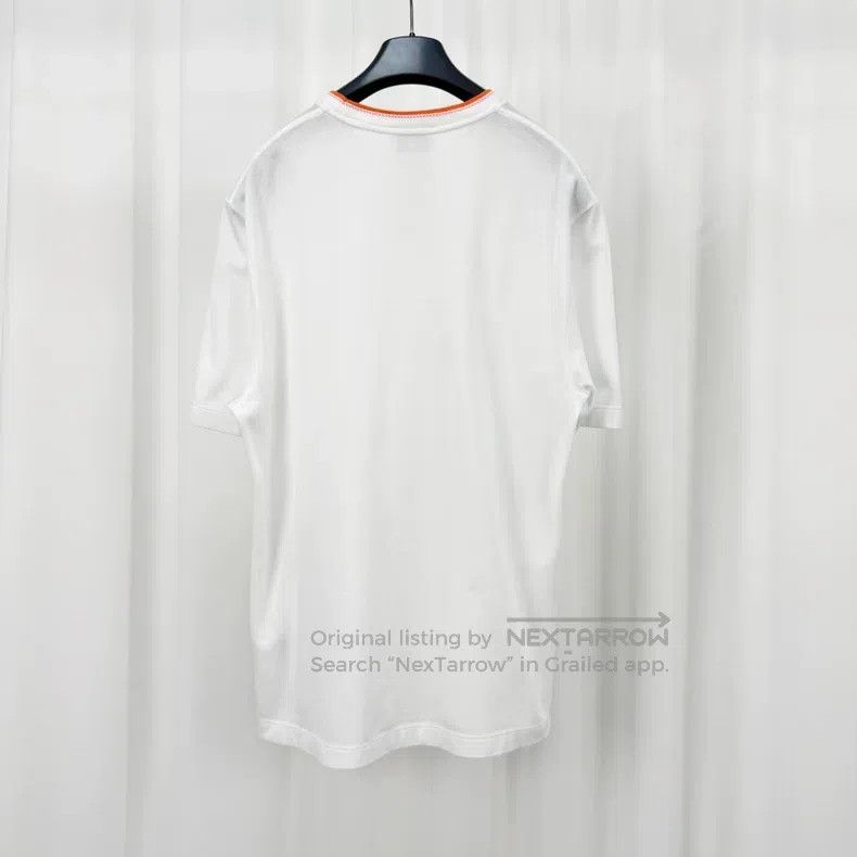Hermes Hermes Orange Trim Embroidered Letter Short Sleeve Size US L / EU 52-54 / 3 - 2 Thumbnail