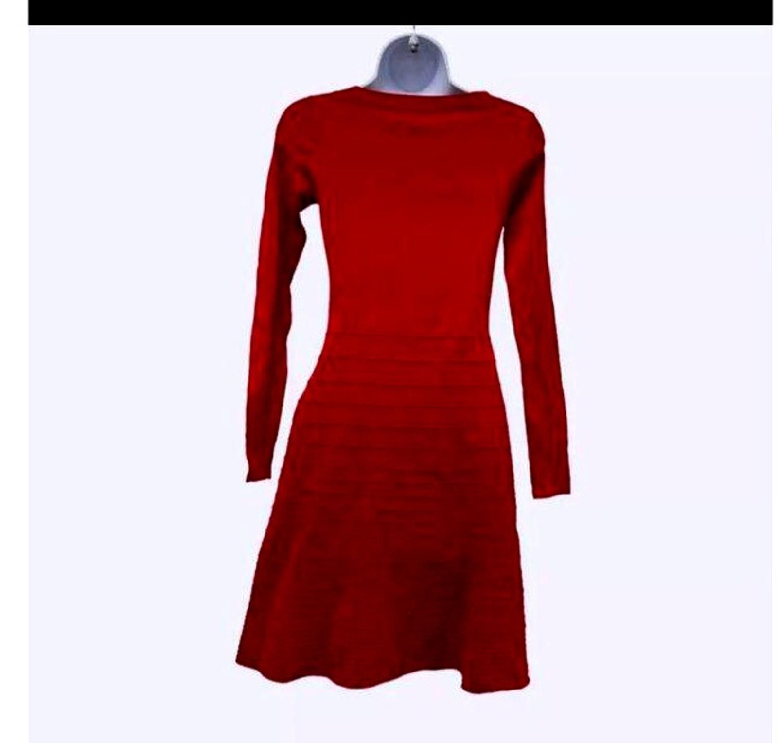 Designer Red Long Sleeve Cutout Dress By INC Size M / US 6-8 / IT 42-44 - 4 Thumbnail