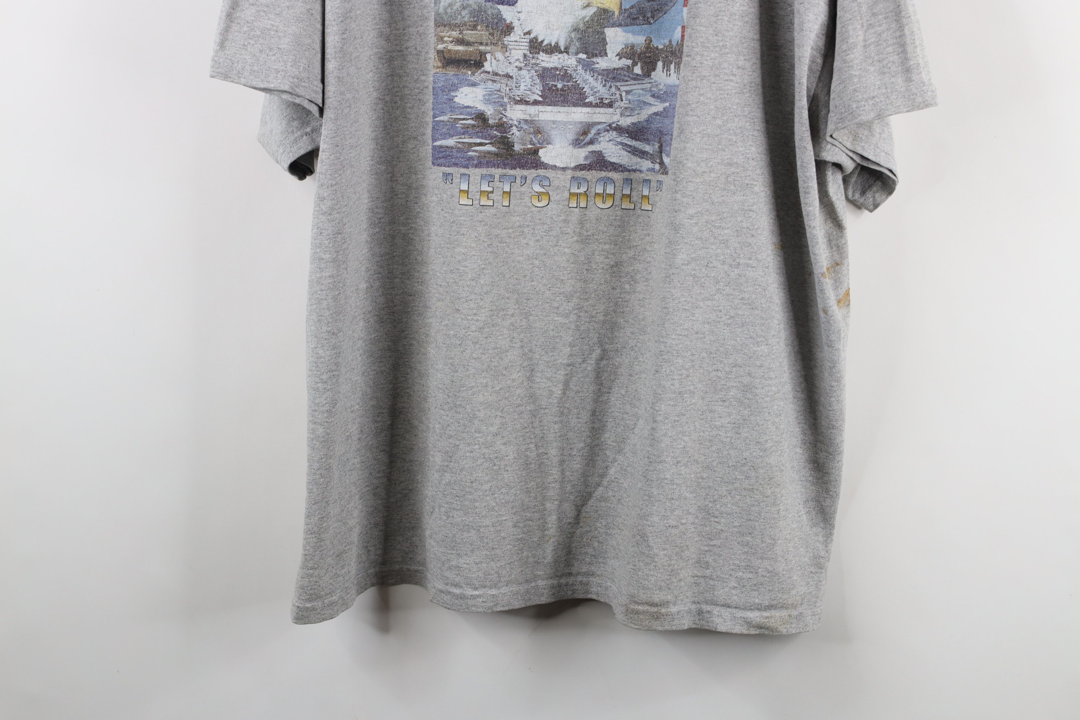 Vintage Vintage Y2K Target Iraq Let's Roll War Military T-Shirt Gray Size US XL / EU 56 / 4 - 3 Thumbnail