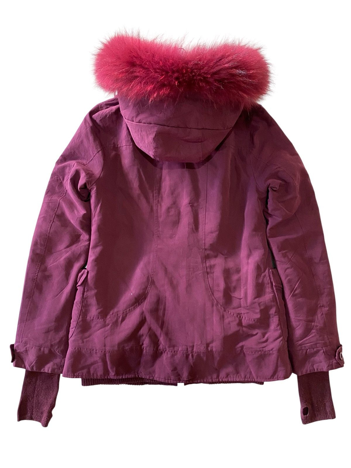 SLY Sly Burgundy Fur Hood Parka Jacket Winter Coat Toggle Button Size US S / EU 44-46 / 1 - 9 Thumbnail
