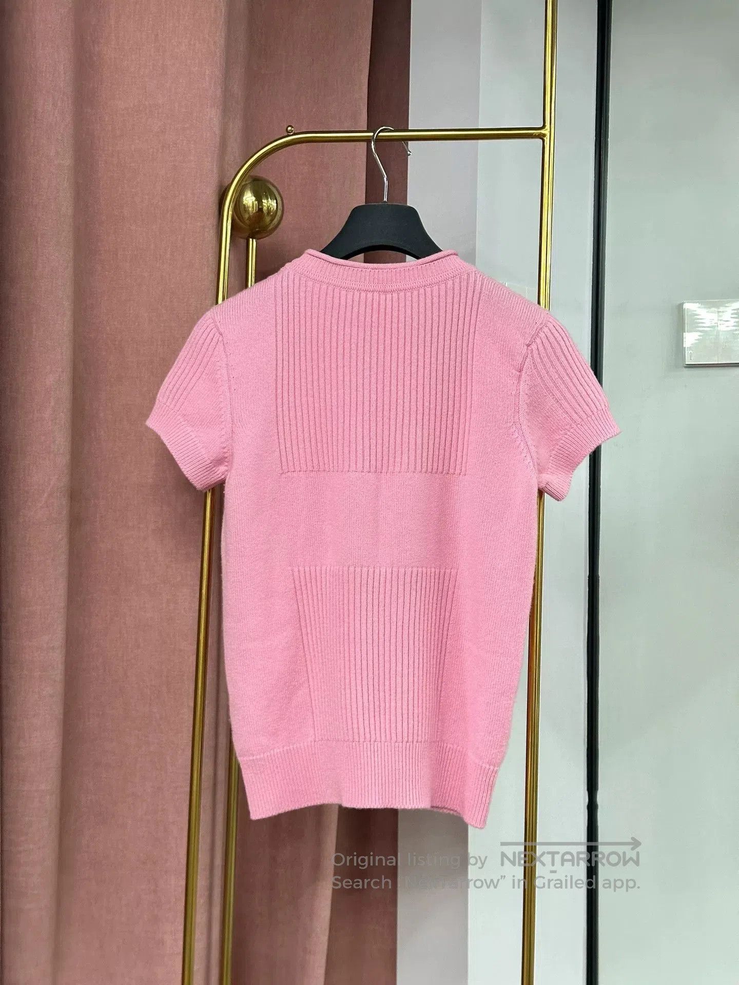 Hermes Hermes Pink Cashmere Knit Short Sleeve Top. Size US S / EU 44-46 / 1 - 3 Thumbnail