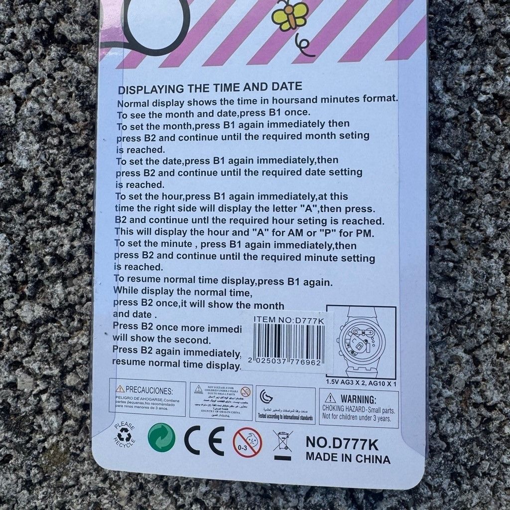 The Unbranded Brand Hello Kitty Pink & White Watch with Lights and Music Size ONE SIZE - 7 Thumbnail
