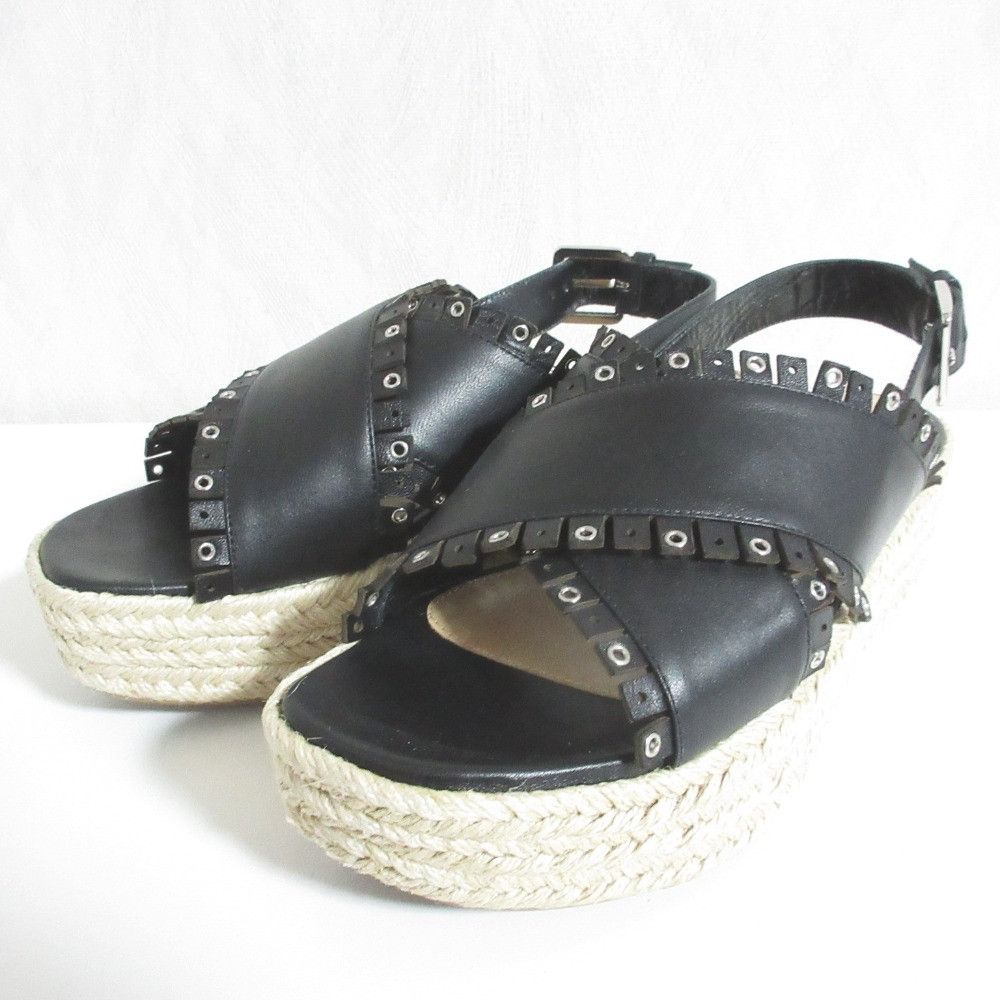 Other Other Sergio Rossi Leather Espadrille Sandals Plant-based Shoes DUTY FREE for USA Size ONE SIZE - 1 Thumbnail