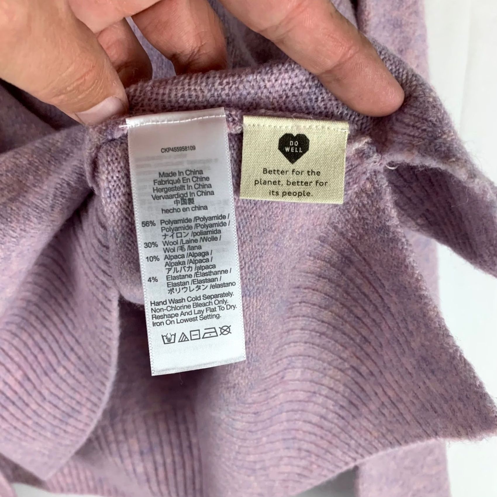 Madewell Madewell Sweater Women's Medium Purple Alpaca Wool Blend Crewneck AD041 Size M / US 6-8 / IT 42-44 - 7 Thumbnail