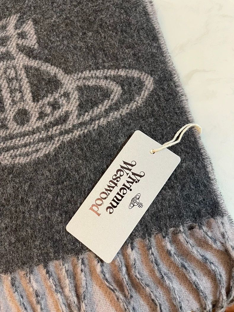 Vivienne Westwood Vivienne Westwood Saturn double-sided logo tasselled grey Size ONE SIZE - 2 Thumbnail