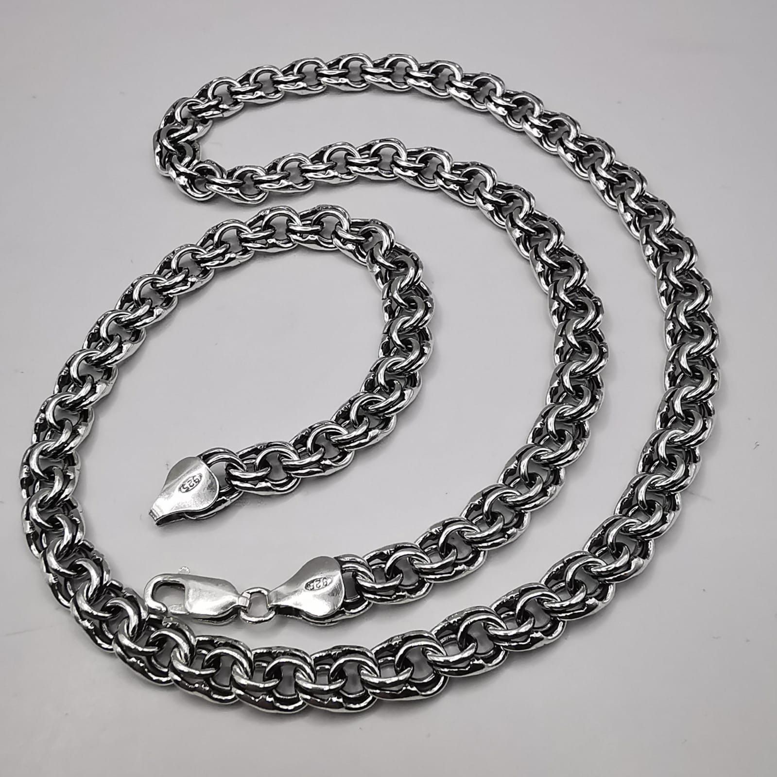 Sterling Silver Vintage Chain,925 Sterling Silver,Signed , Handmade 33,50g Size ONE SIZE - 2 Thumbnail
