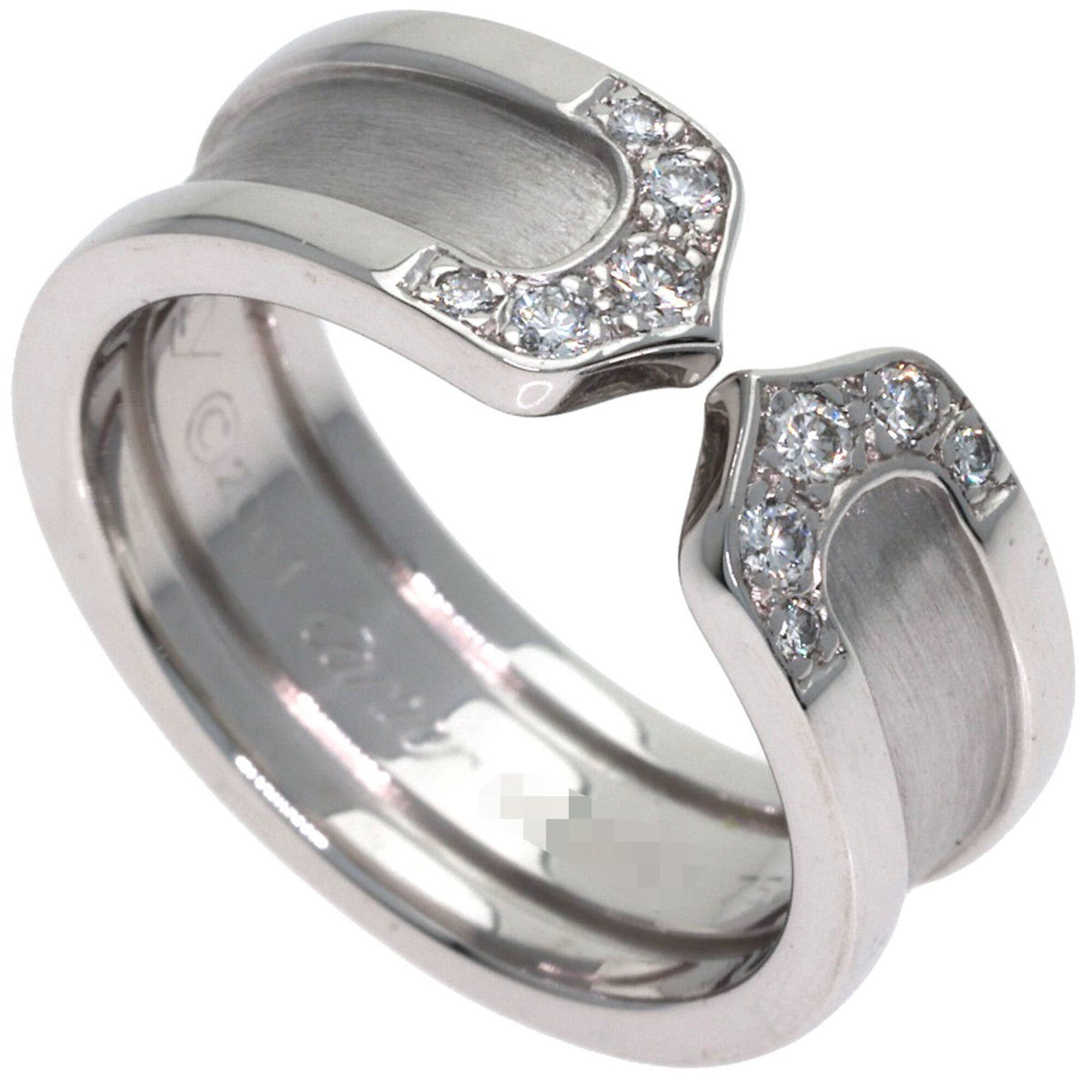 Cartier Cartier C2 Diamond Ring, Size #48, 18K White Gold, Women's Size ONE SIZE - 1 Thumbnail