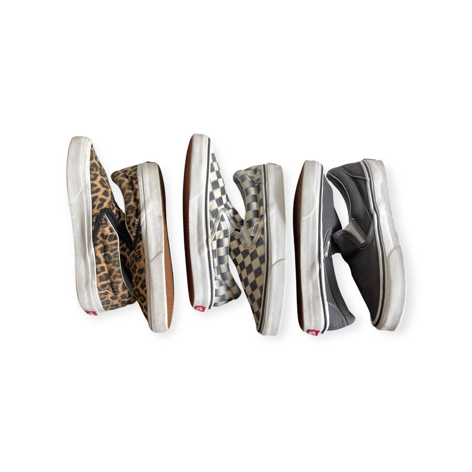 Vans Vans Classic Slip-On - Leopard, Checkerboard & Solid Grey Size US 6 / IT 36 - 2 Thumbnail
