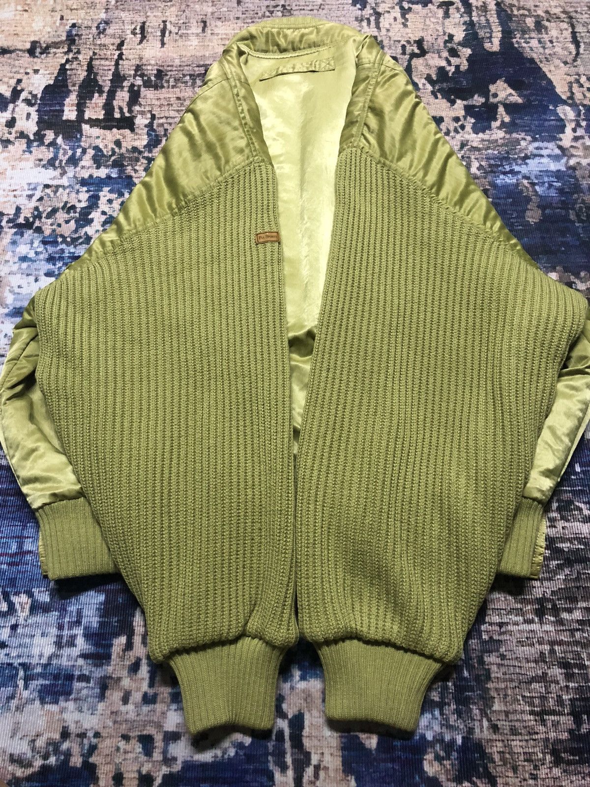 Japanese Brand Vintage Pia Sports Knited Nylon Bomber Jacket Nice Design Size US L / EU 52-54 / 3 - 7 Thumbnail