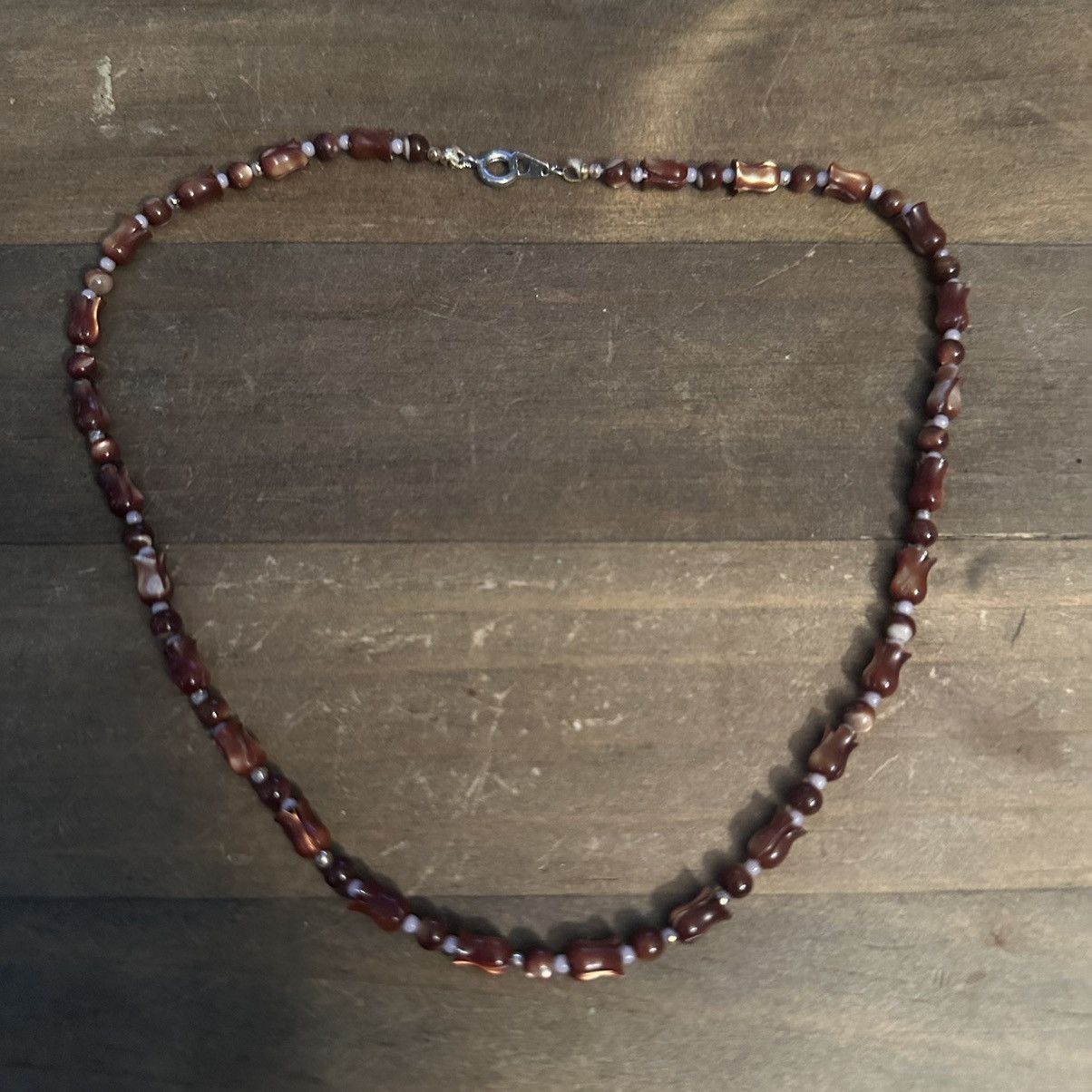 Vintage Vintage carnelian tulip bead necklace Size ONE SIZE - 2 Thumbnail