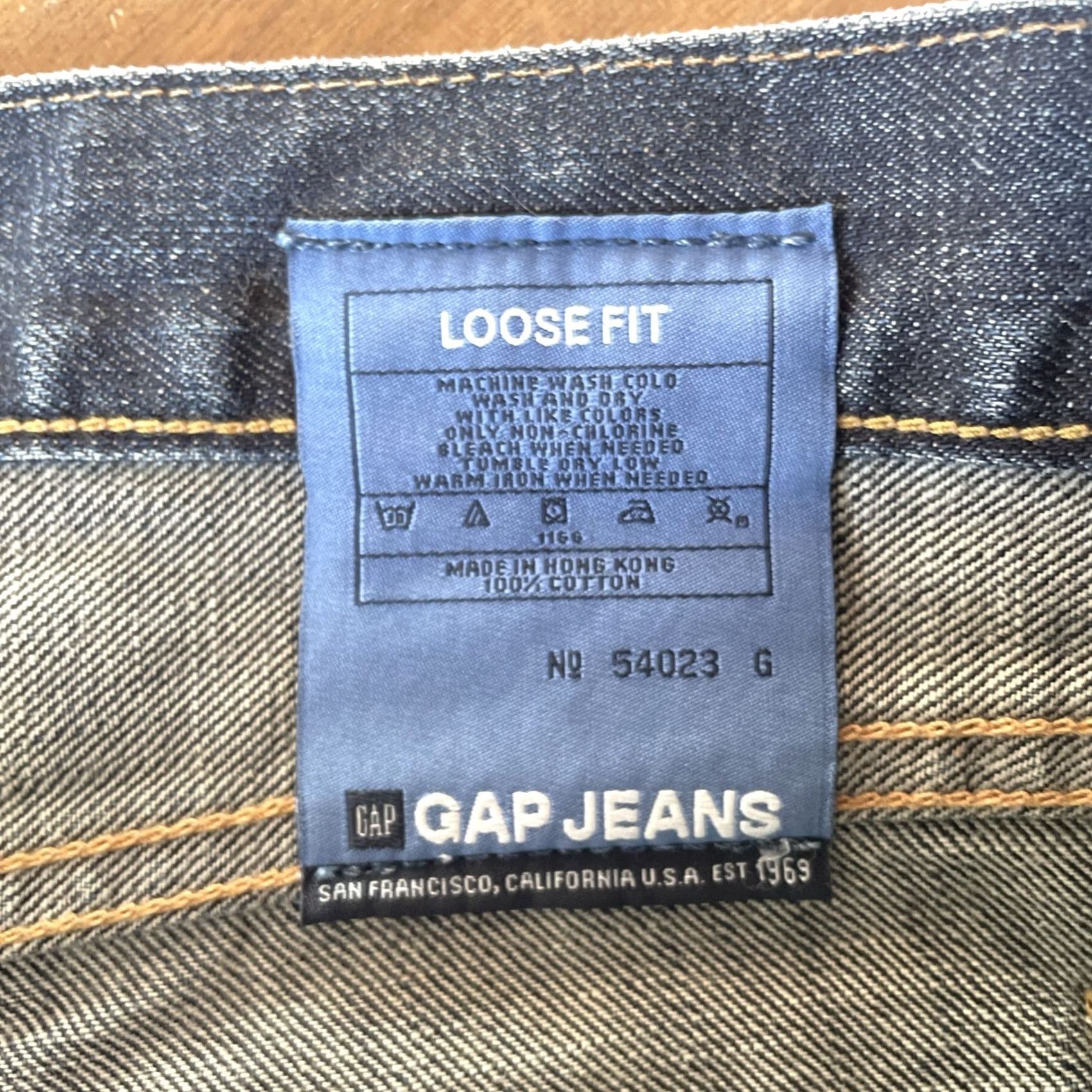 Gap VINTAGE Gap 1969 Jeans Mens 35x29 Relaxed 90s Y2K Denim Blue 5-Pocket Design Straight Jeans Mens Size US 35 - 4 Thumbnail