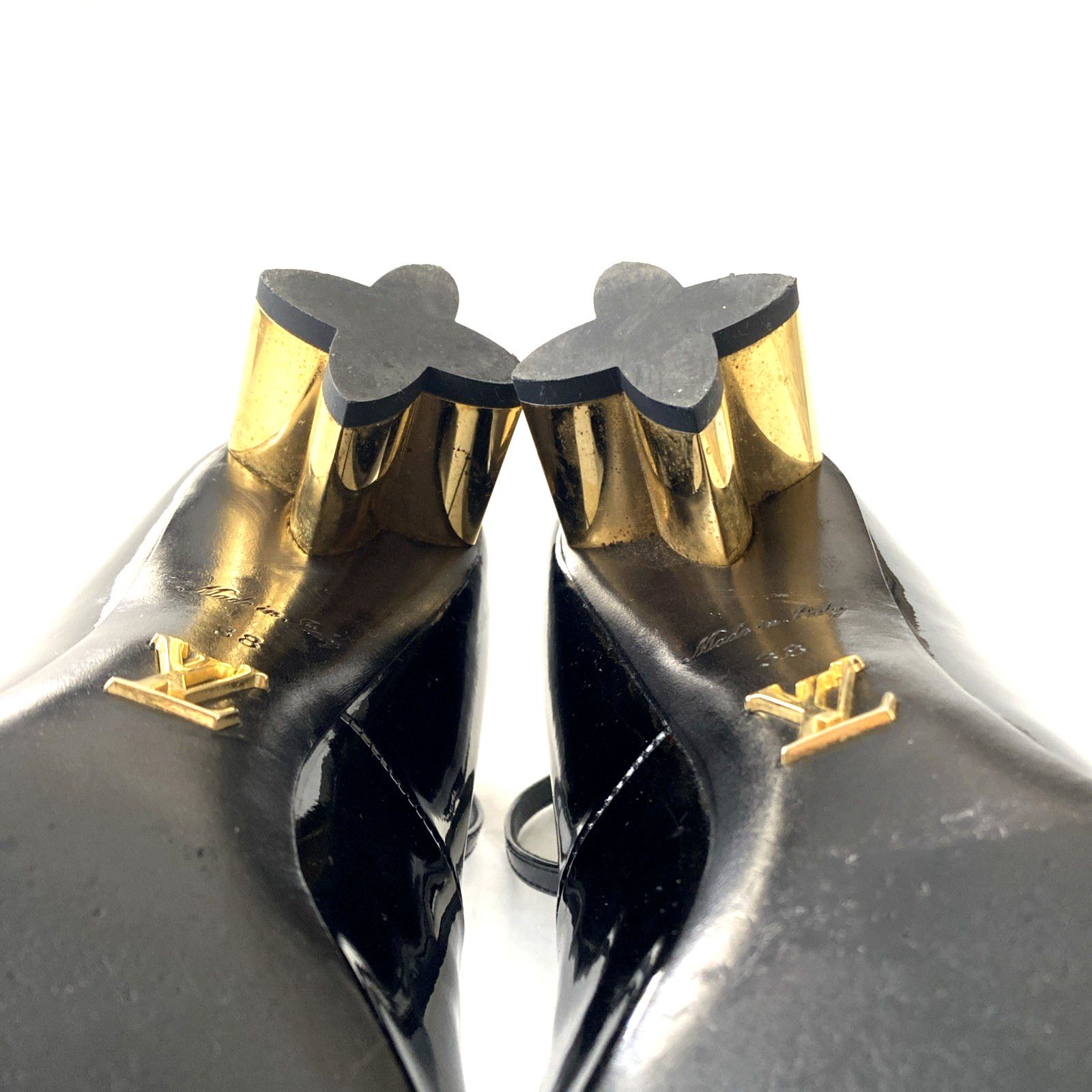 Louis Vuitton Louis Vuitton Night Bloom Pump Black Ankle Strap Flower Heel Size US 8 / IT 38 - 9 Thumbnail