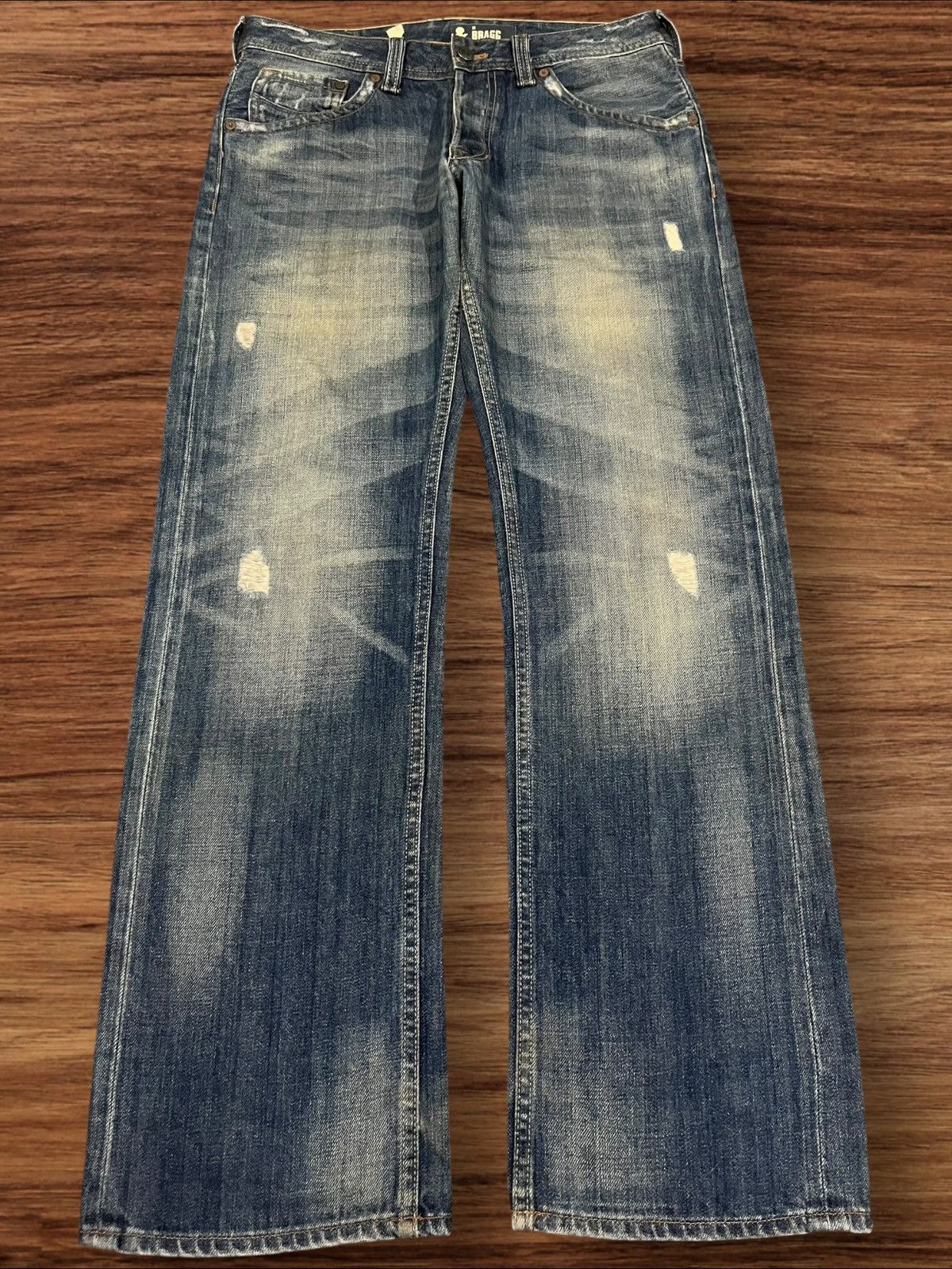 Japanese Brand Vintage Japanese Brand Blue Faded Washed Distressed Jeans Size US 32 / EU 48 - 1 Thumbnail