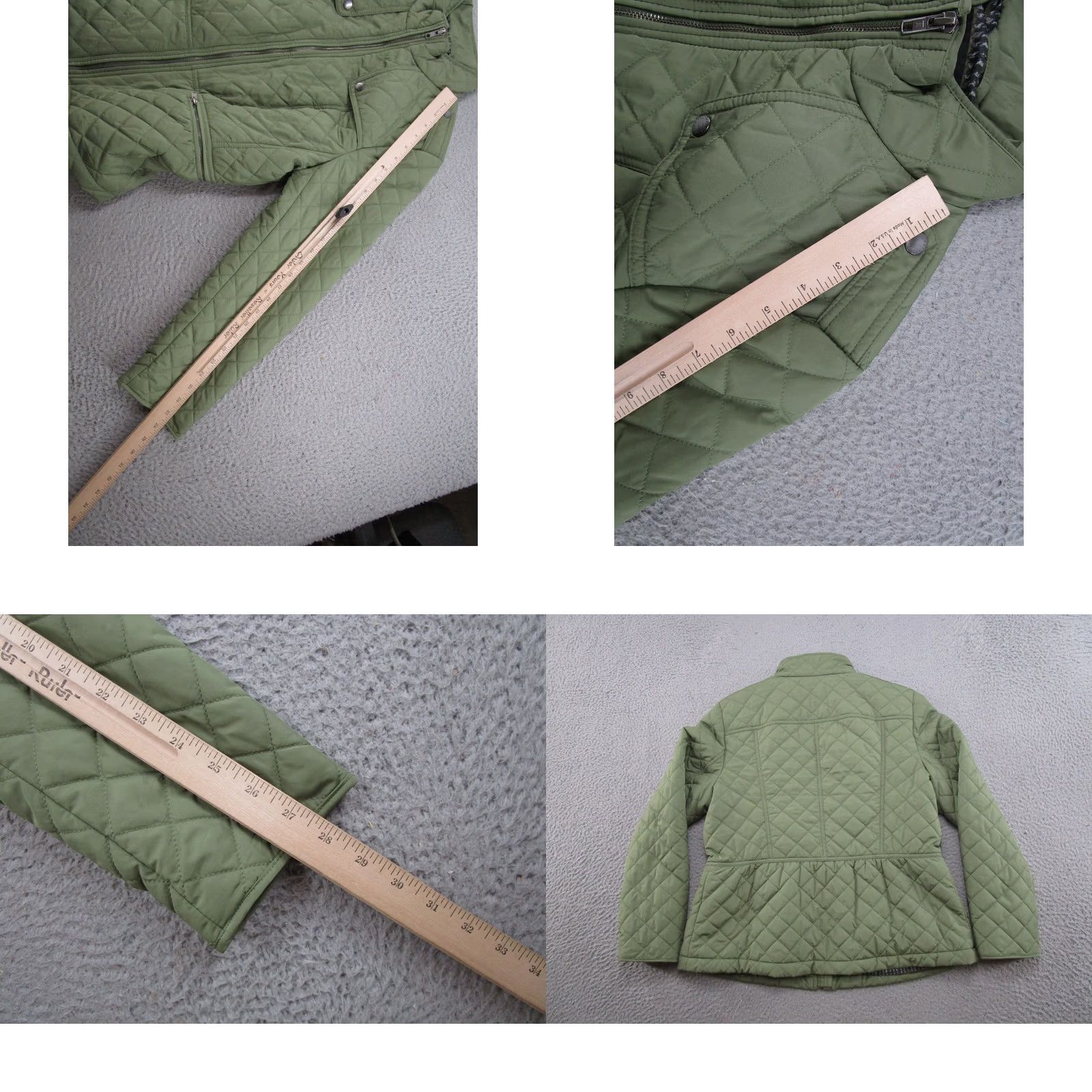 Talbots Talbots Diamond Quilted Jacket Full Zip Womens Size L Green Pockets Preppy Vintage: No Size L / US 10 / IT 46 - 8 Thumbnail