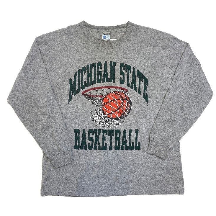 Vintage L | Vintage Michigan State Basketball Long Sleeve Size US L / EU 52-54 / 3 - 1 Thumbnail