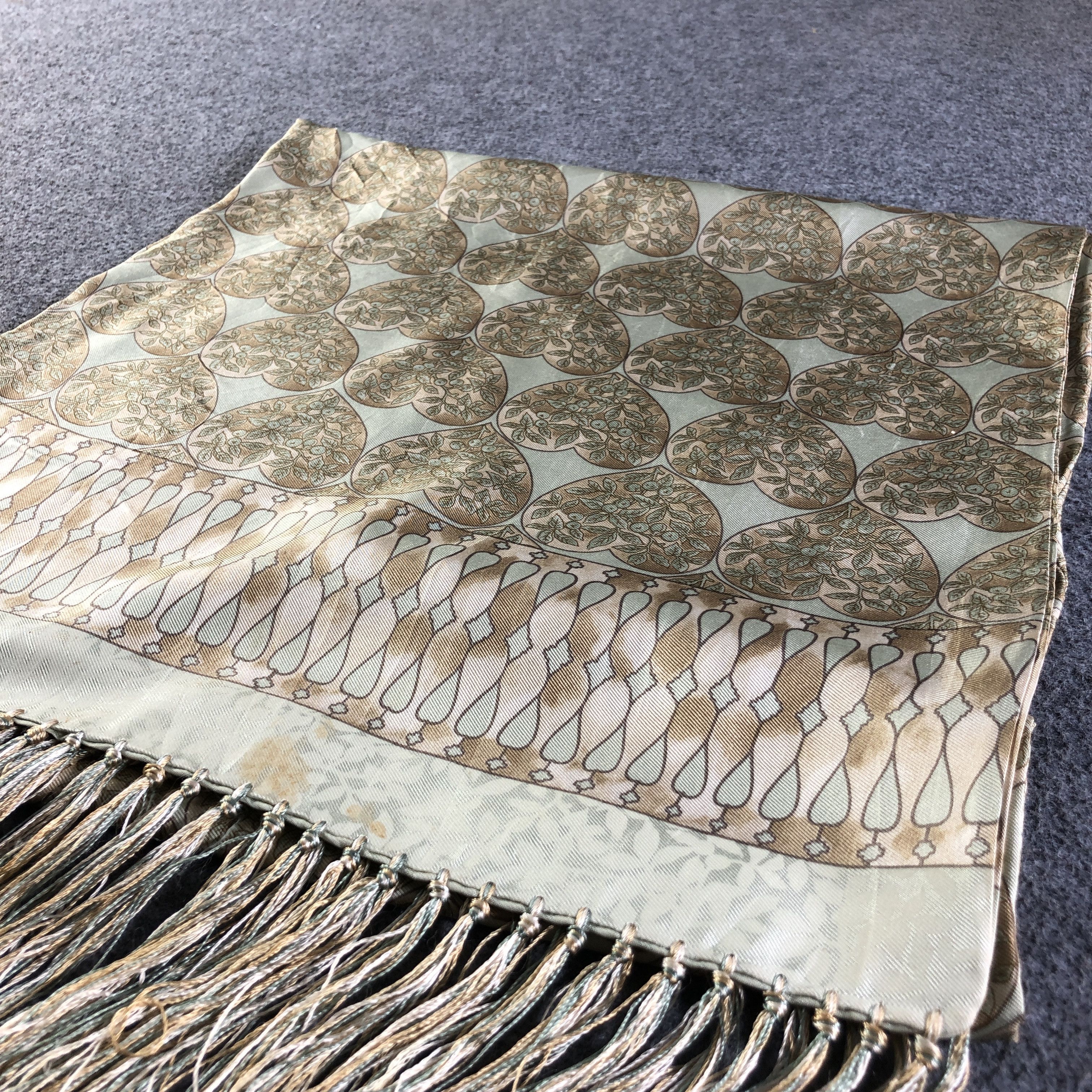 Vintage Luxury Loves Silk Scarf Muffler Neckwear Stole V2610 Size ONE SIZE - 9 Thumbnail