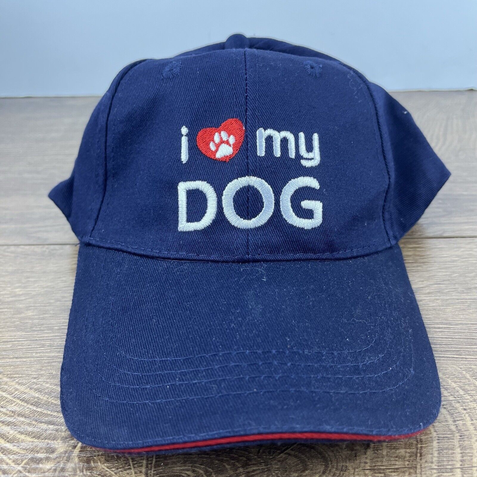 Other I Love my Dog Hat Dog Adjustable Hat Blue Hat Adjustable Blu Size ONE SIZE - 2 Thumbnail