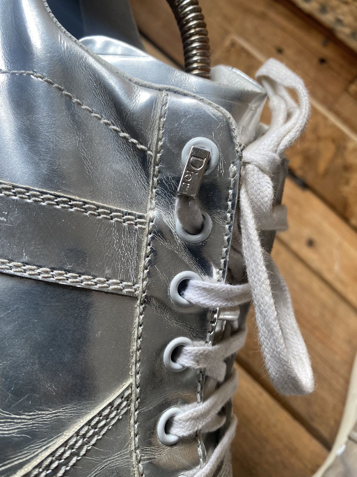 Designer × Dior × Hedi Slimane Dior homme B01 X hedi slimane silver low-top sneakers sz 40 Size US 7 / EU 40 - 11 Thumbnail