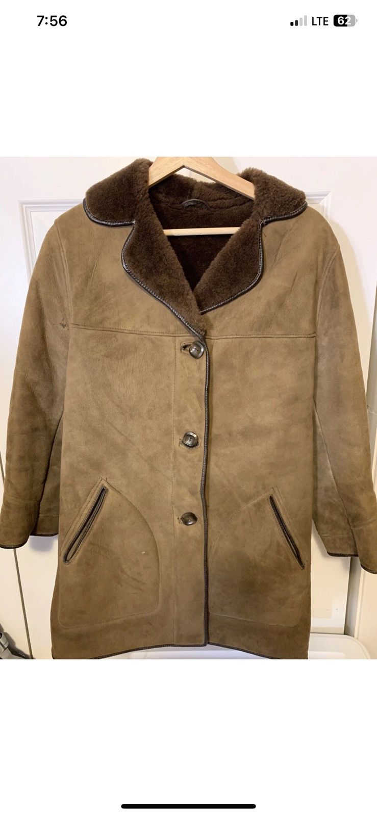 Other Lakeland womens sz 8 suede sheepskin leather coat brown Size M / US 6-8 / IT 42-44 - 9 Thumbnail