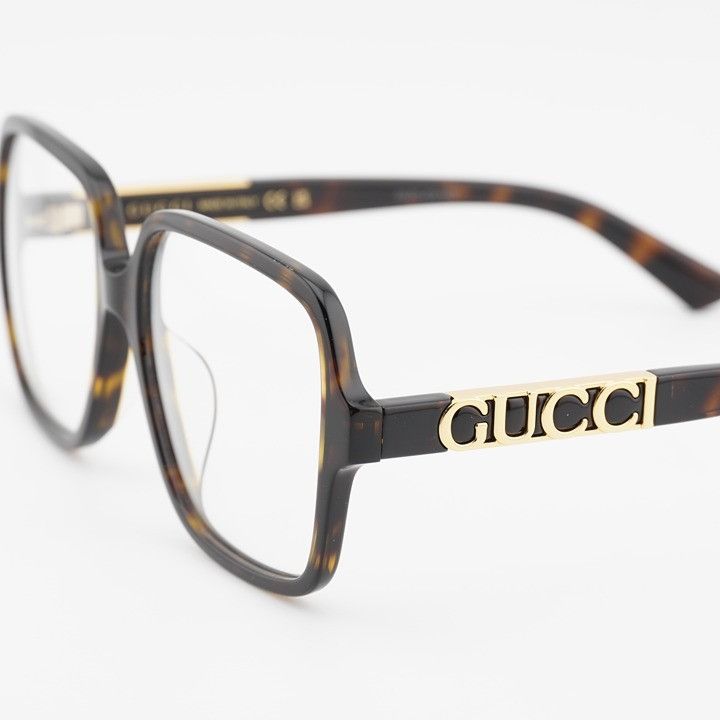 Gucci Gucci GG1193OA 002 Eyeglasses Havana 57mm Square Frame Size ONE SIZE - 10 Thumbnail