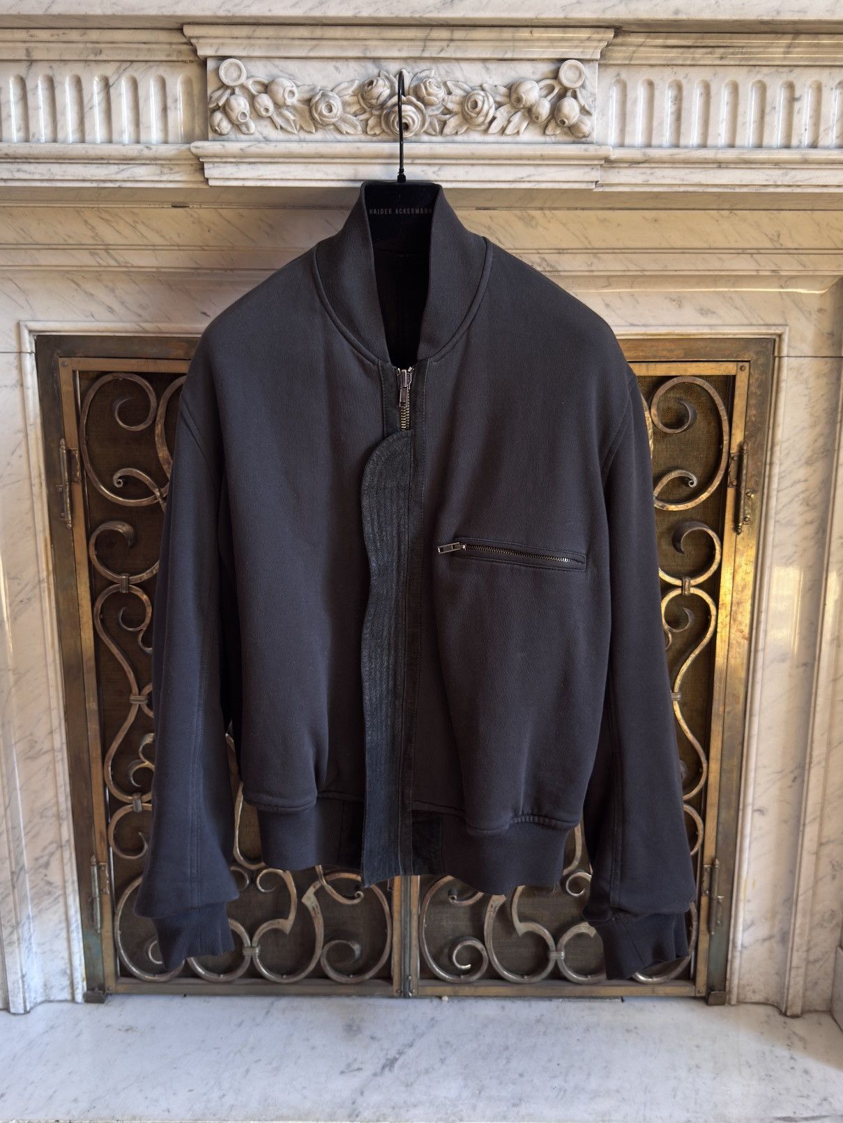 Haider Ackermann SS14 Reversible Bomber Jacket in Dark Grey Suede Size US S / EU 44-46 / 1 - 5 Thumbnail