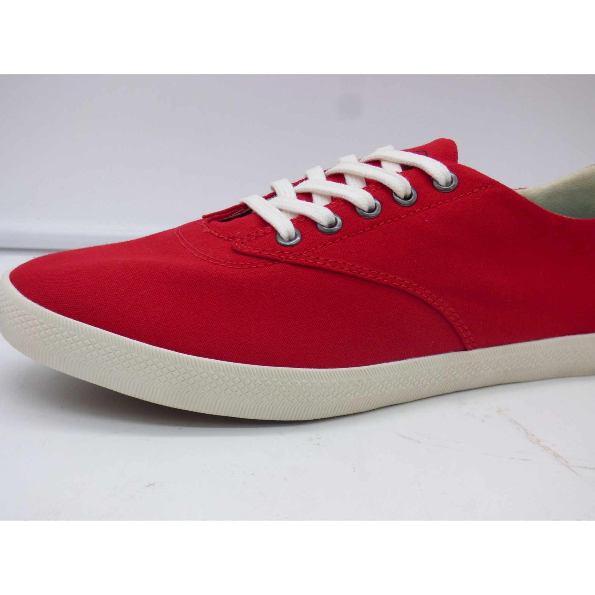 SeaVees SeeVees Women’s Palm Ave Plimsoll Sneakers, Cherry, Sz.9 Size US 9 / IT 39 - 4 Thumbnail