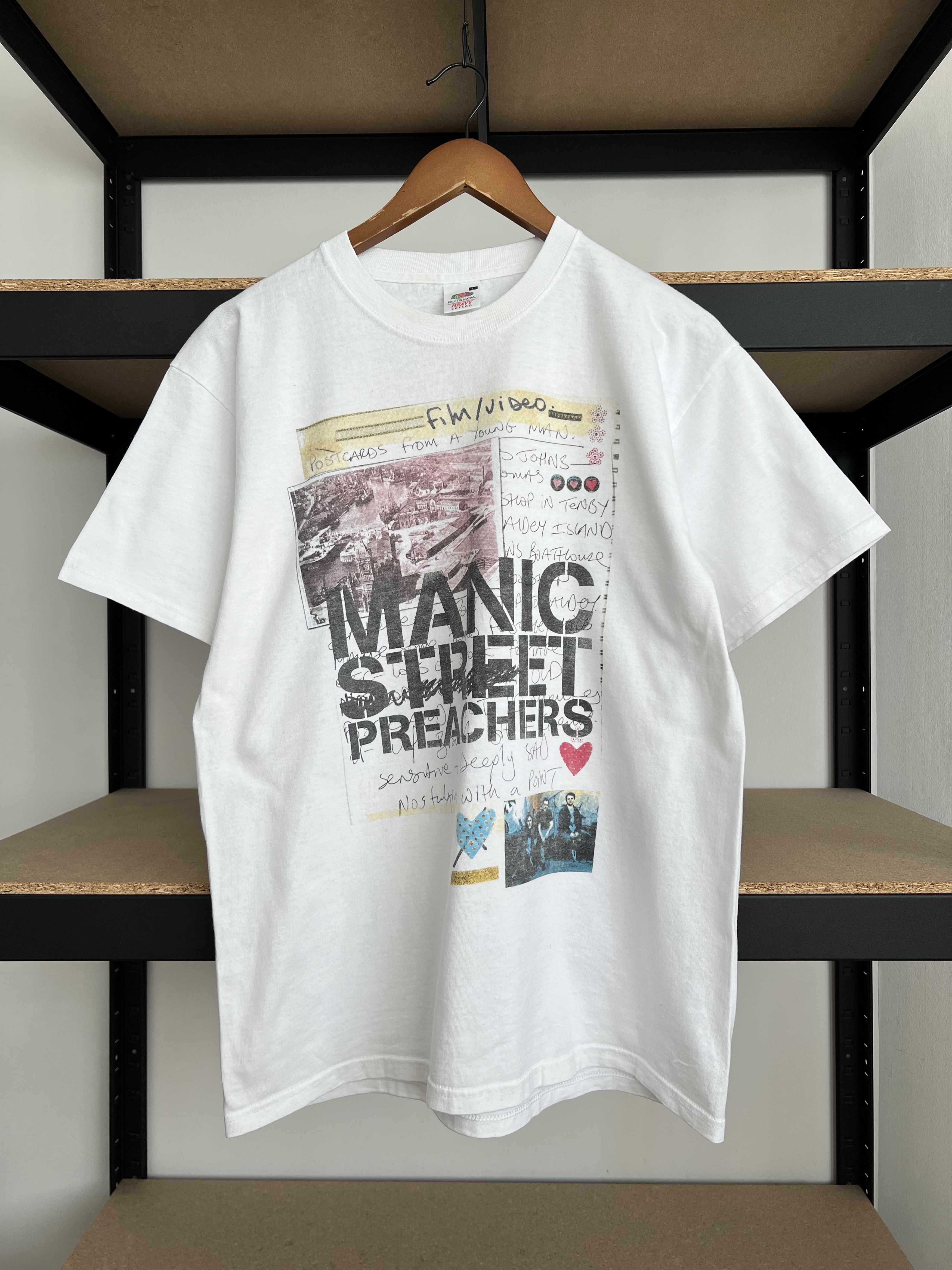 Band Tees Vintage 2011 Manic Street Preachers Postcards White T-shirt Size US L / EU 52-54 / 3 - 1 Thumbnail
