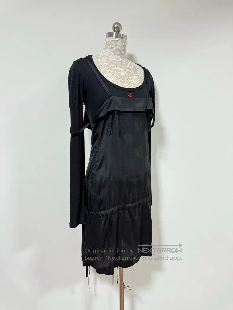 Yohji Yamamoto Yohji Yamamoto Anamorphic dark stripe polka-dot slip dress Size ONE SIZE - 6 Thumbnail