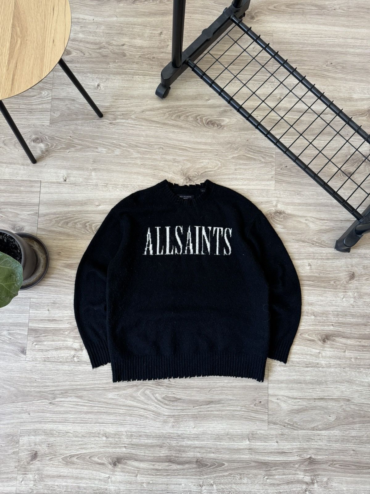 Allsaints Allsaints Luka Saints Crew Big Logo Wool Sweater Size US M / EU 48-50 / 2 - 1 Thumbnail