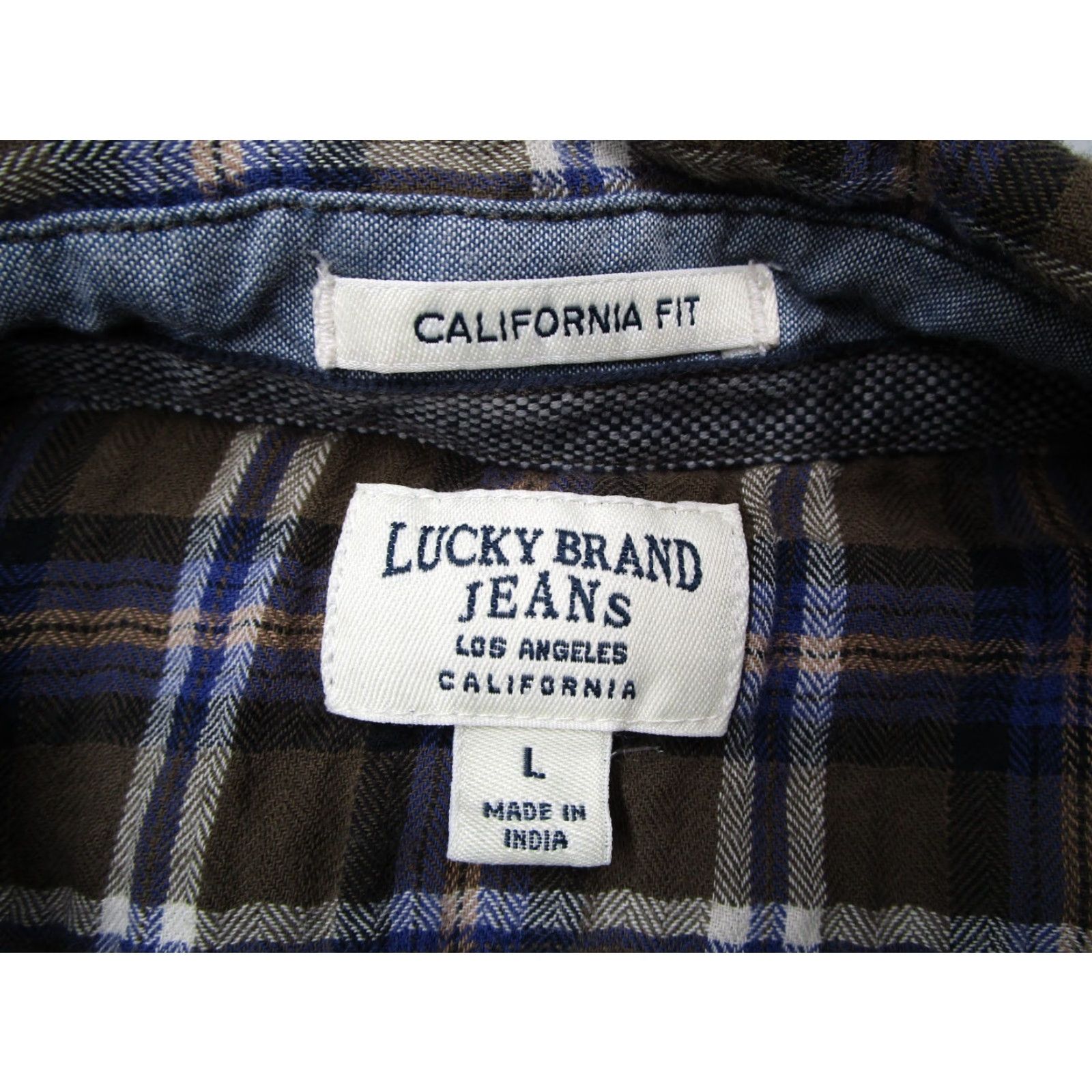 Lucky Brand VINTAGE Lucky Brand California Fit Shirt Men Large Green Flannel Button-Up Long Sleeve Casual Size US L / EU 52-54 / 3 - 3 Thumbnail