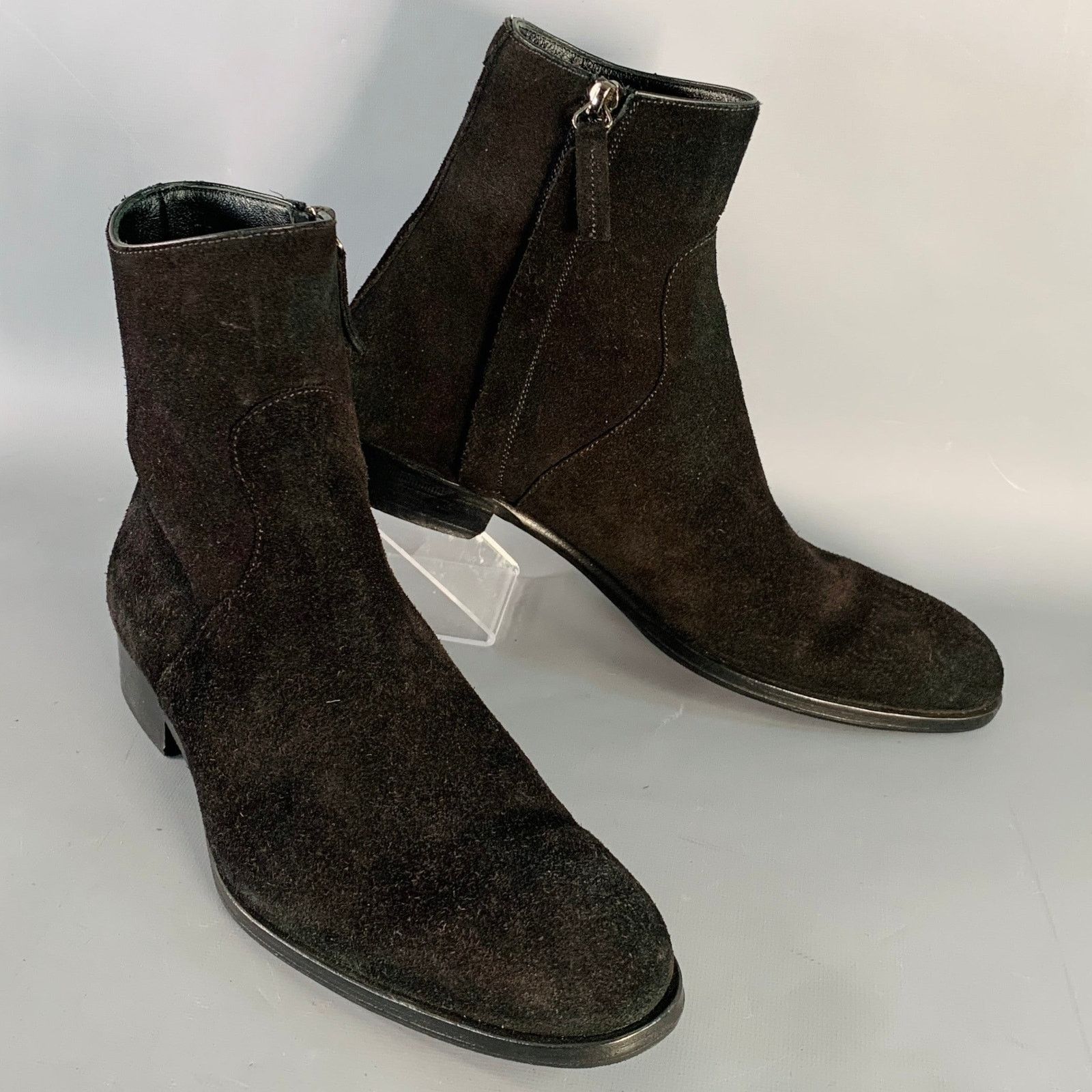 MR. HARE Size 8.5 Trane Black Suede Side Zipper Ankle Boots
