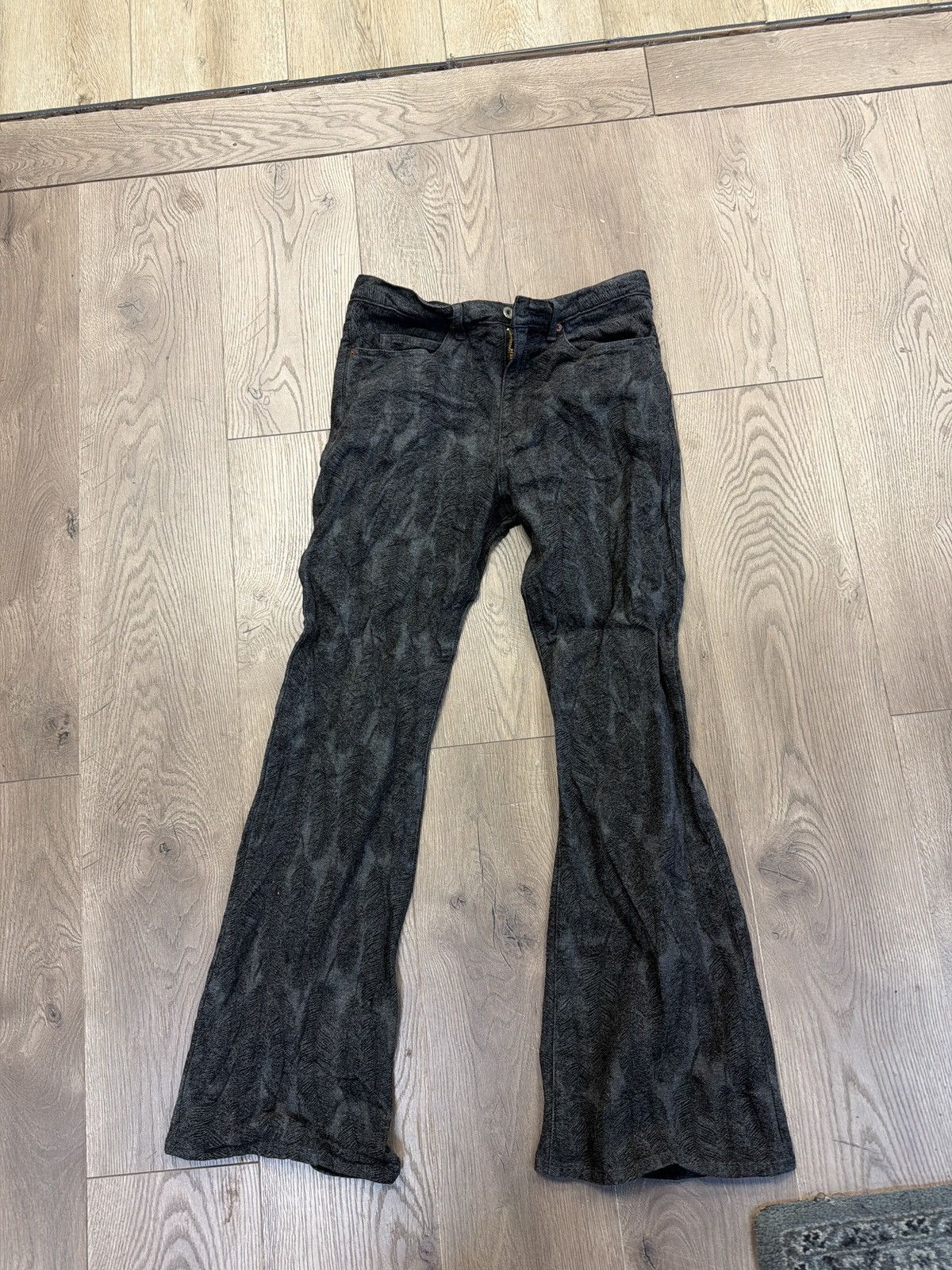 Kapital KAPITAL 8W Corduroy 5P Zipper Rat Flare Pants Black 34