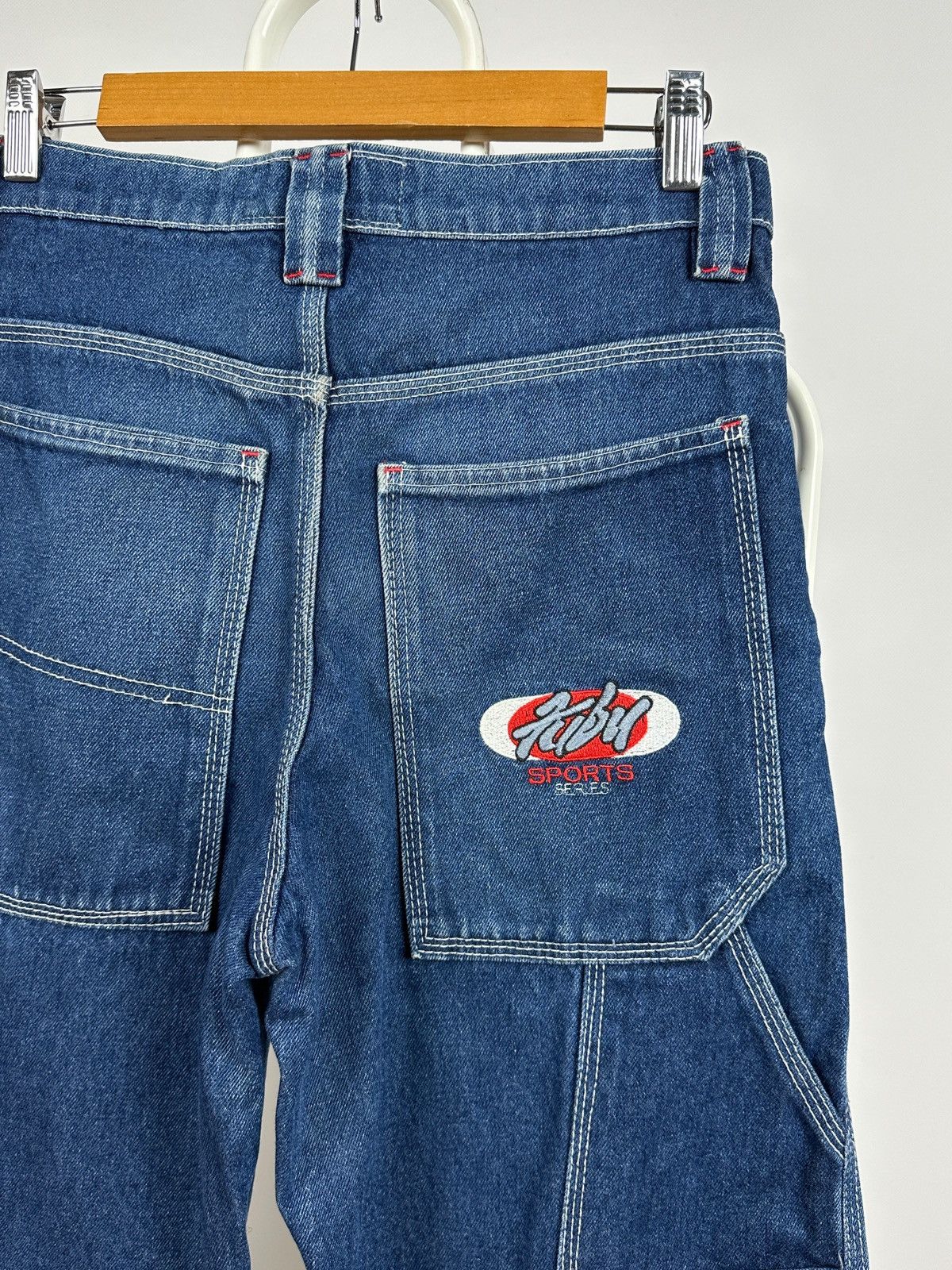Fubu Vintage Fubu Sports Cargo Baggy Denim Pants Rap Style Size US 28 / EU 44 - 15 Thumbnail