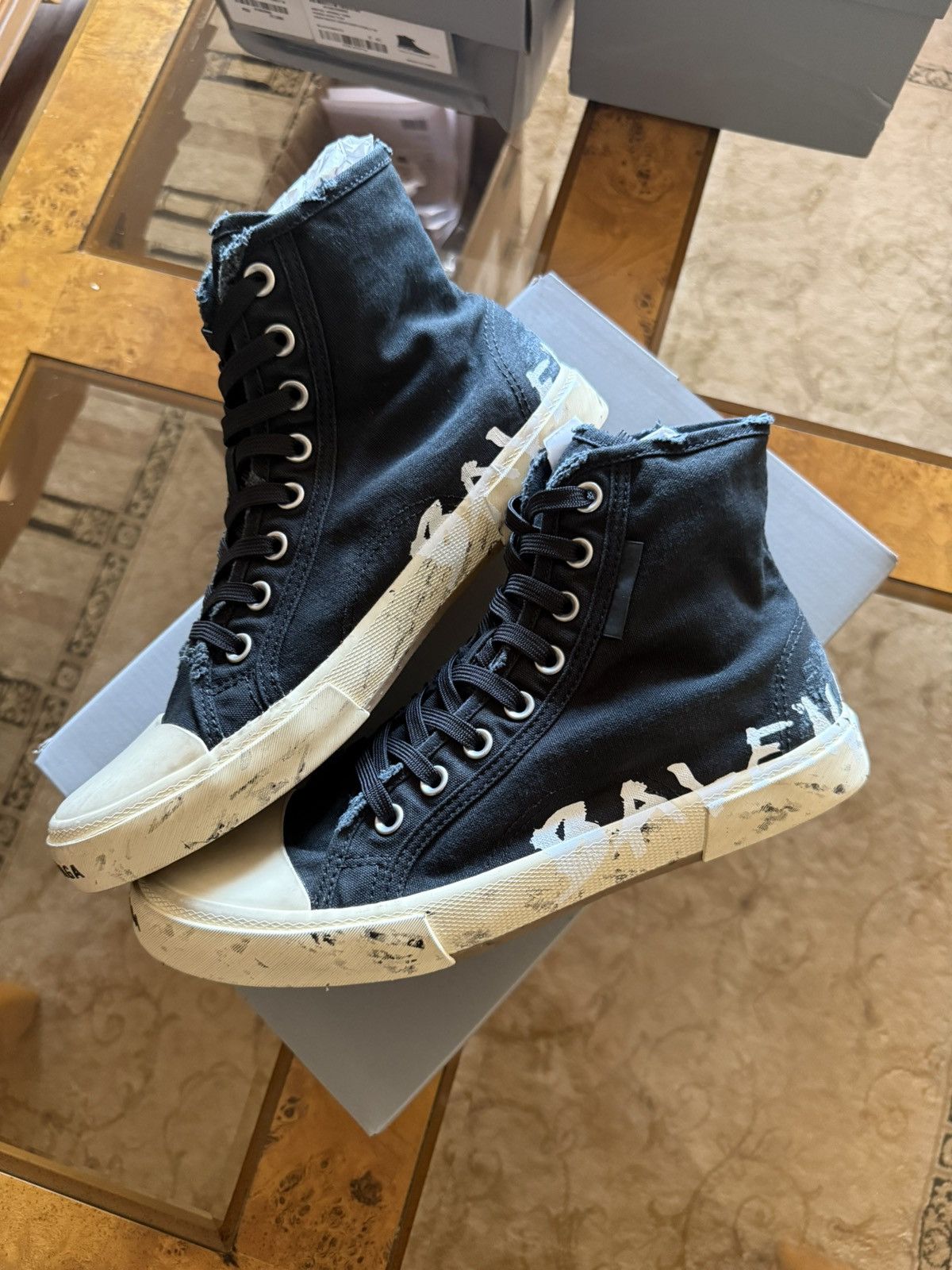 Balenciaga Paris High Top Graffiti Sneaker