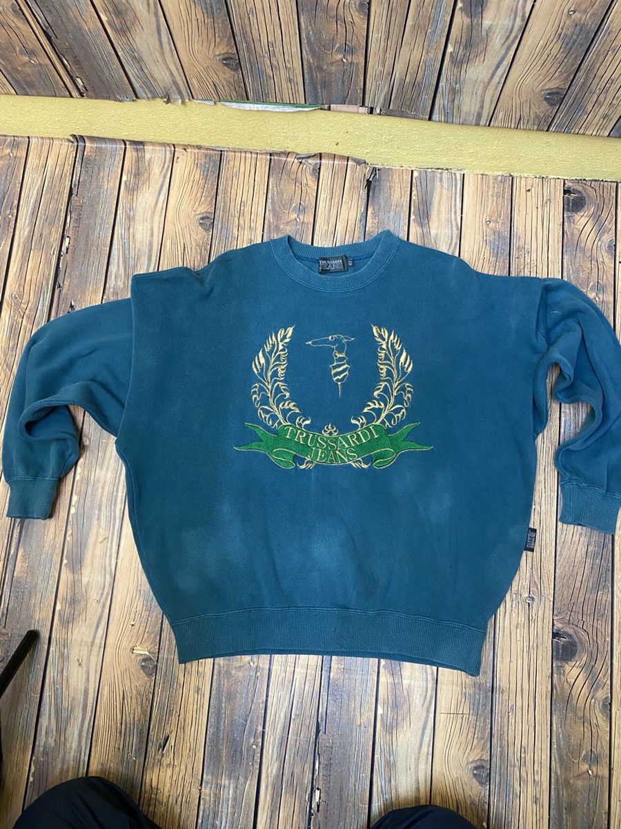 Trussardi × Vintage Vintage trussardi crewneck sweatshirt Size US L / EU 52-54 / 3 - 10 Thumbnail