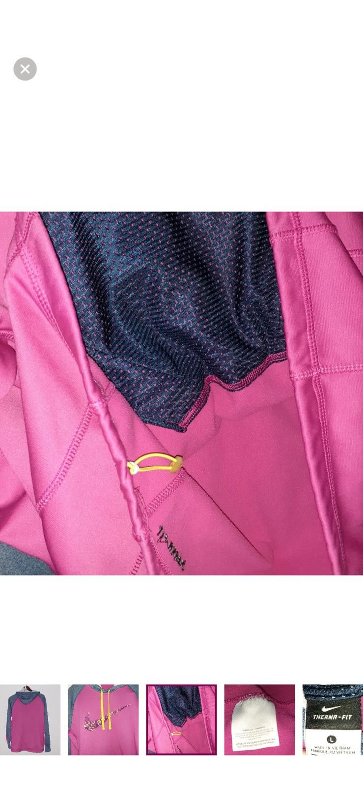 Nike Nike Therma-FIT Pink & Gray Hoodie – Just Do It Graphic Size L / US 10 / IT 46 - 4 Thumbnail
