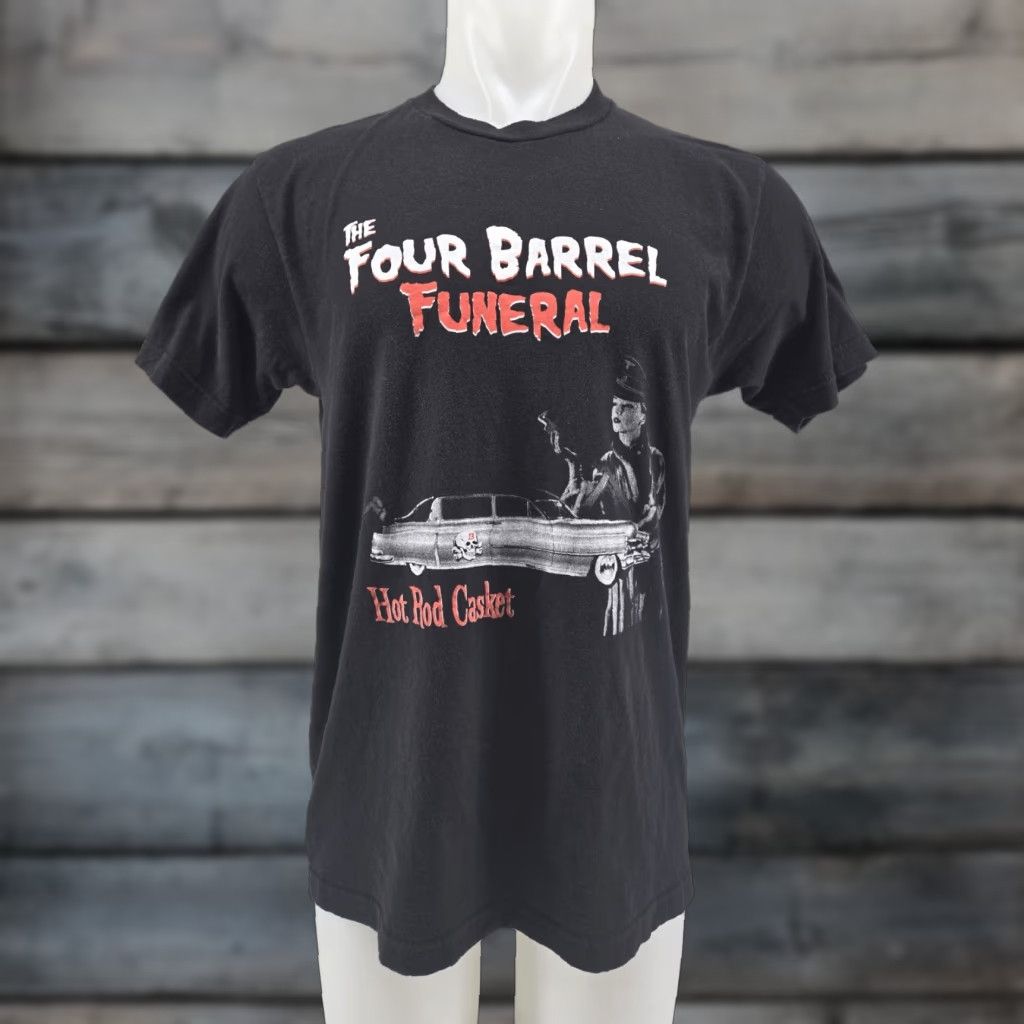 Tultex Tultex The Four Barrel Funeral Band T Shirt fabric Cotton Blend Black Solid Halloween Mens L NS Size US L / EU 52-54 / 3 - 1 Thumbnail