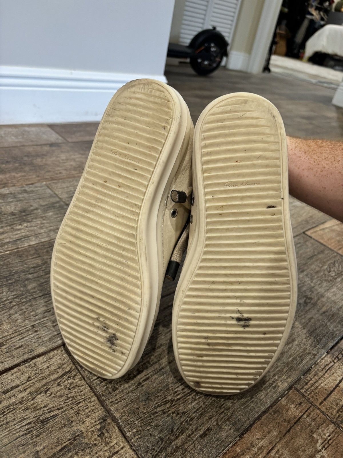 Rick Owens Cream Jumbo Lace Ramones Low Size US 8.5 / EU 41-42 - 5 Thumbnail