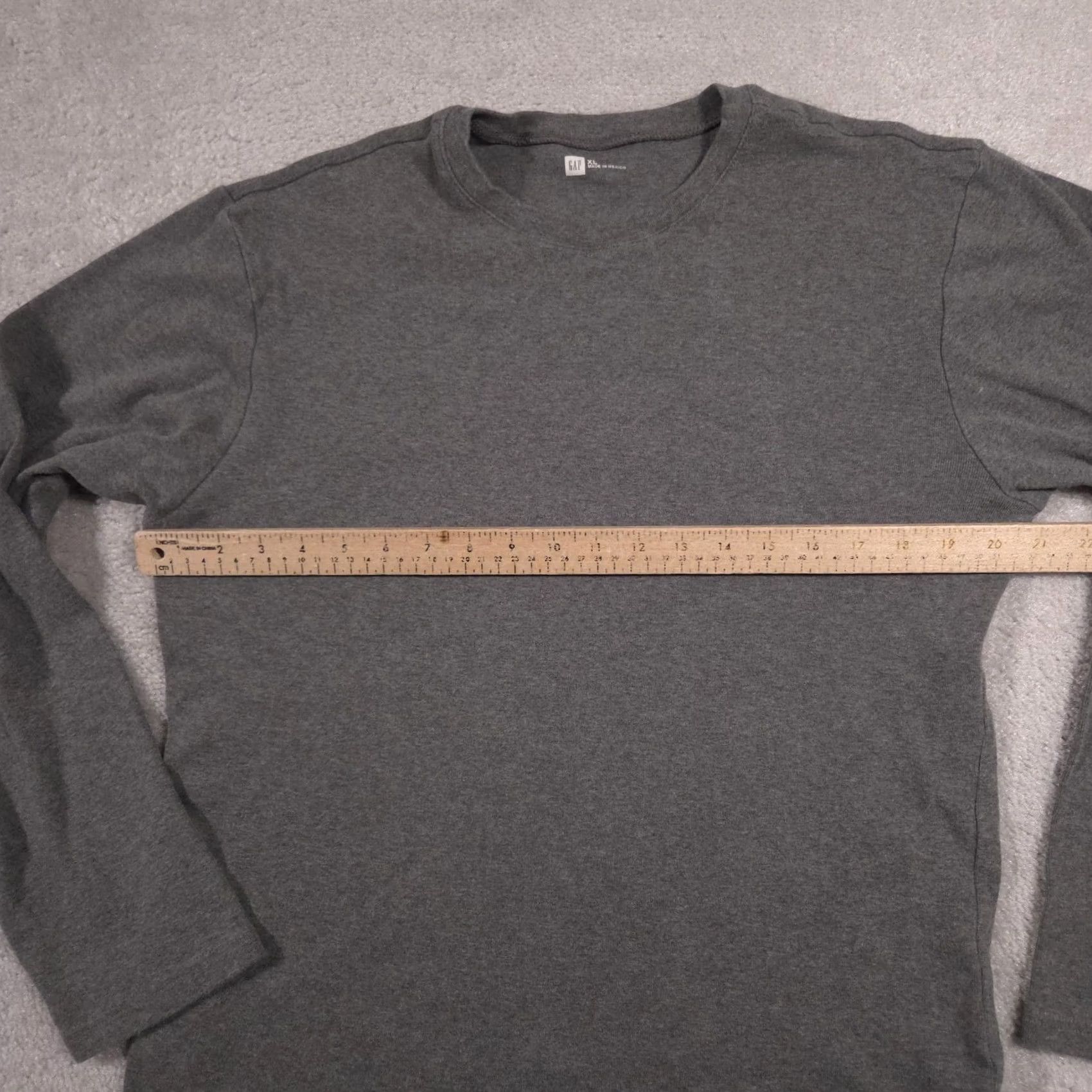 Gap Gap Shirt Mens XL Gray Long Sleeve Crewneck Basic Solid Tee Casual Size US XL / EU 56 / 4 - 7 Thumbnail