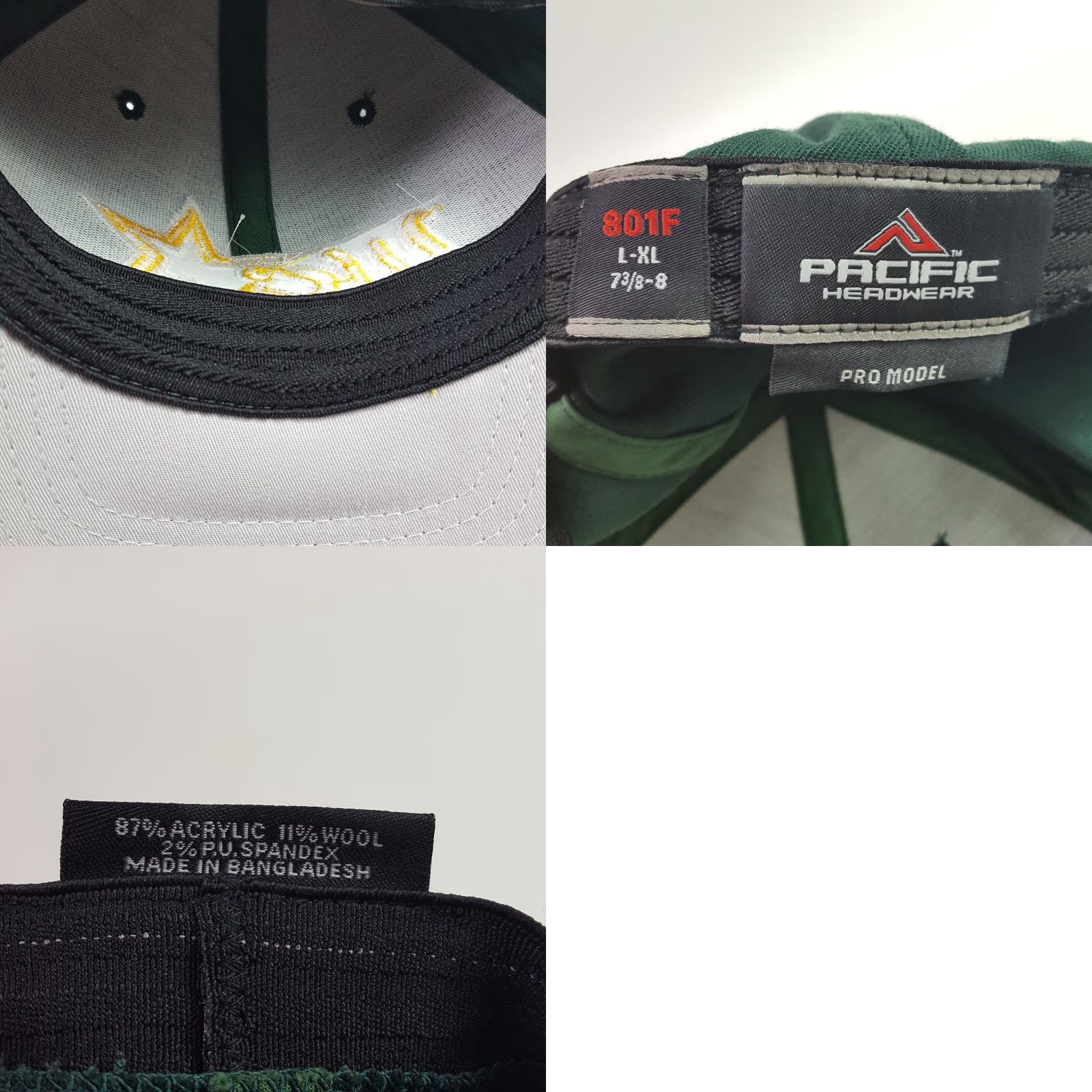 Vintage VINTAGE Houston Astros WC Logo Wool Blend Stretch Fitted Hat Baseball Cap Green Wool Athletic Cap Mens Adjustable Cap Size ONE SIZE - 8 Thumbnail