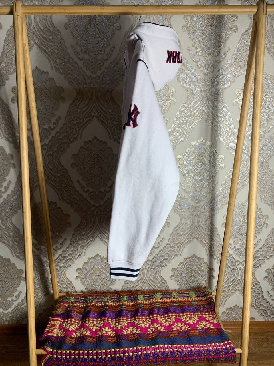 MLB × Vintage VERY RARE MLB NEW YORK WHITE HOODIE RAP STYLE HIP HOP Y2K Size US M / EU 48-50 / 2 - 6 Thumbnail