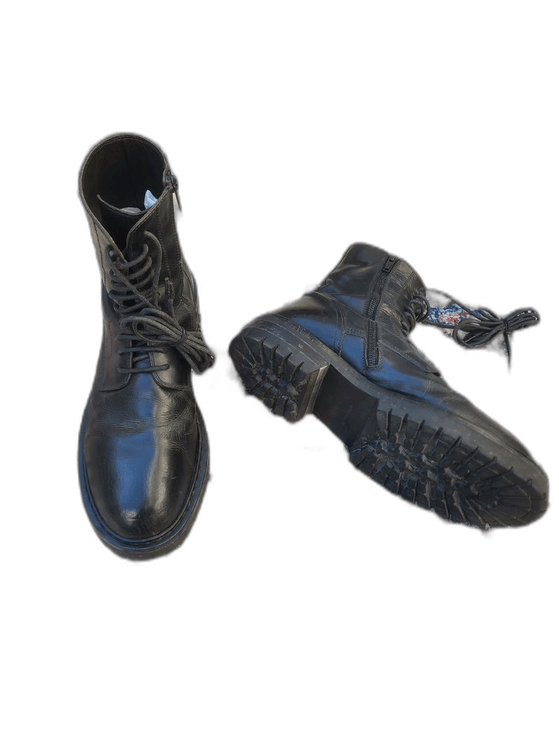 Ann Demeulemeester Ann Demeulemeester Black Combat Boots Size US 8 / IT 38 - 1 Thumbnail